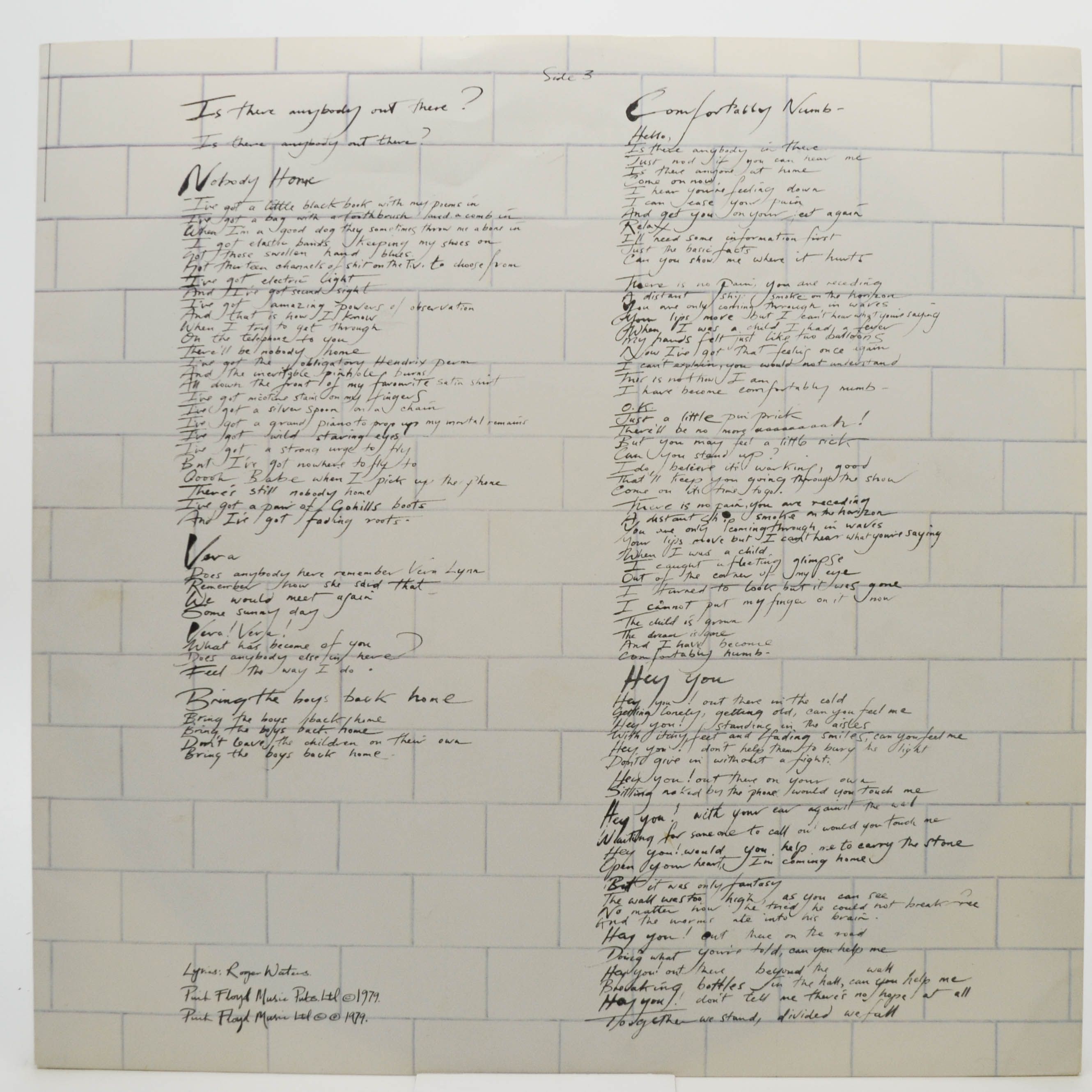 Pink Floyd — The Wall (2LP, UK), 1979