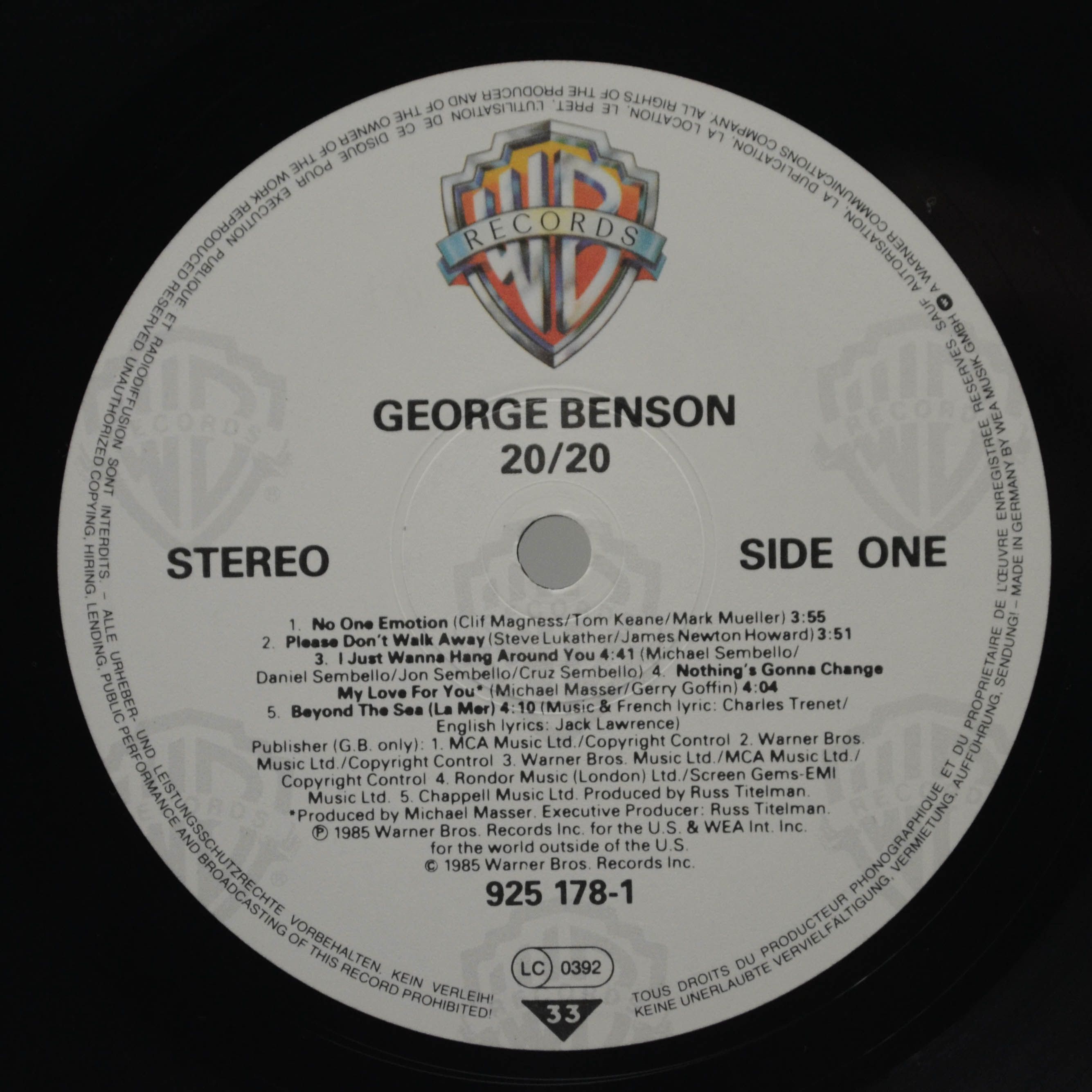 George Benson — 20/20, 1985
