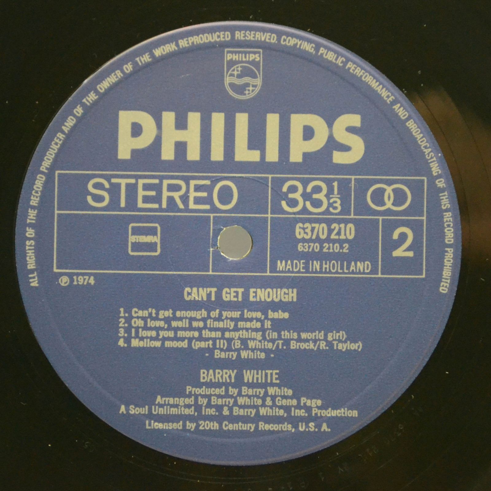 Barry White — Can't Get Enough, 1974