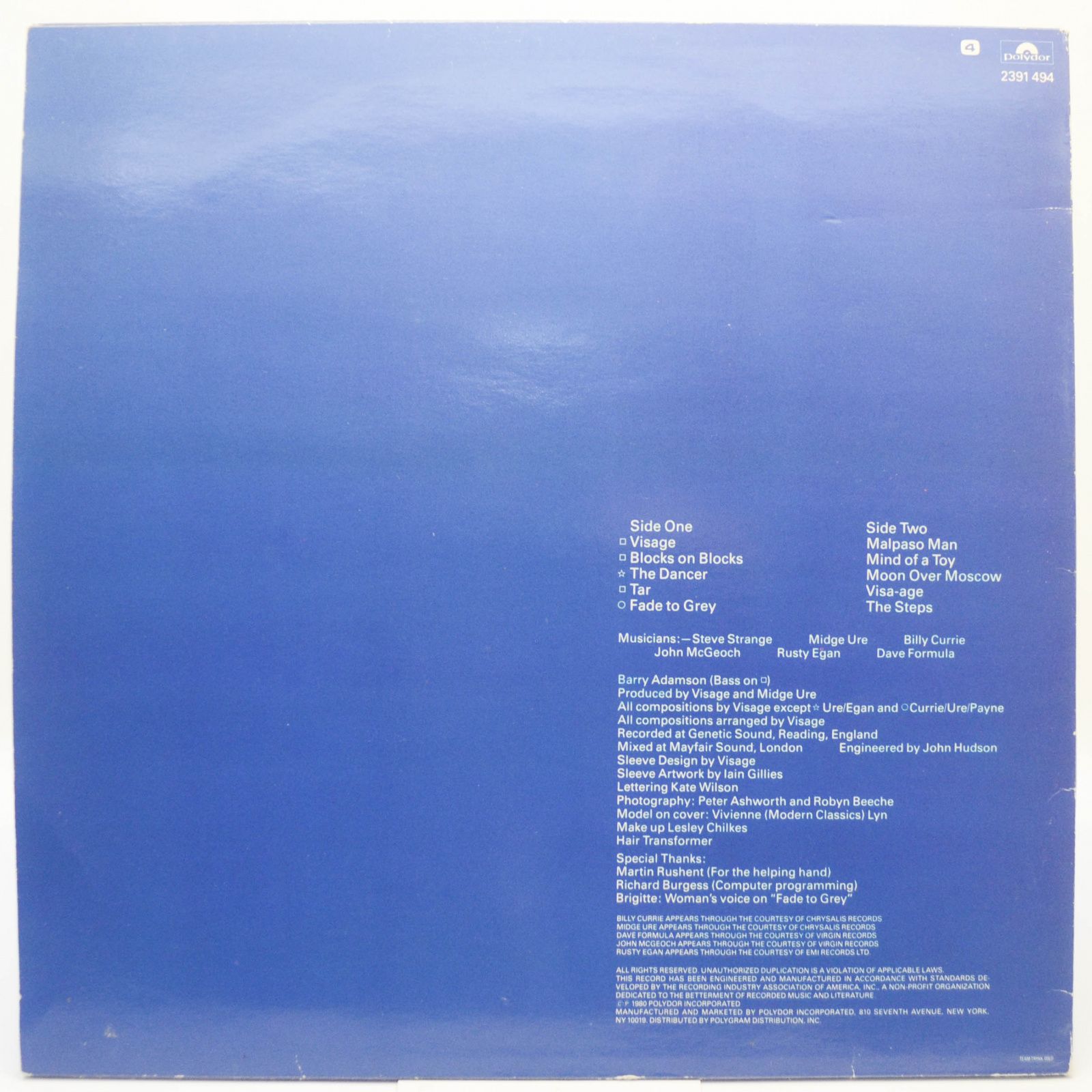 Visage — Visage, 1980