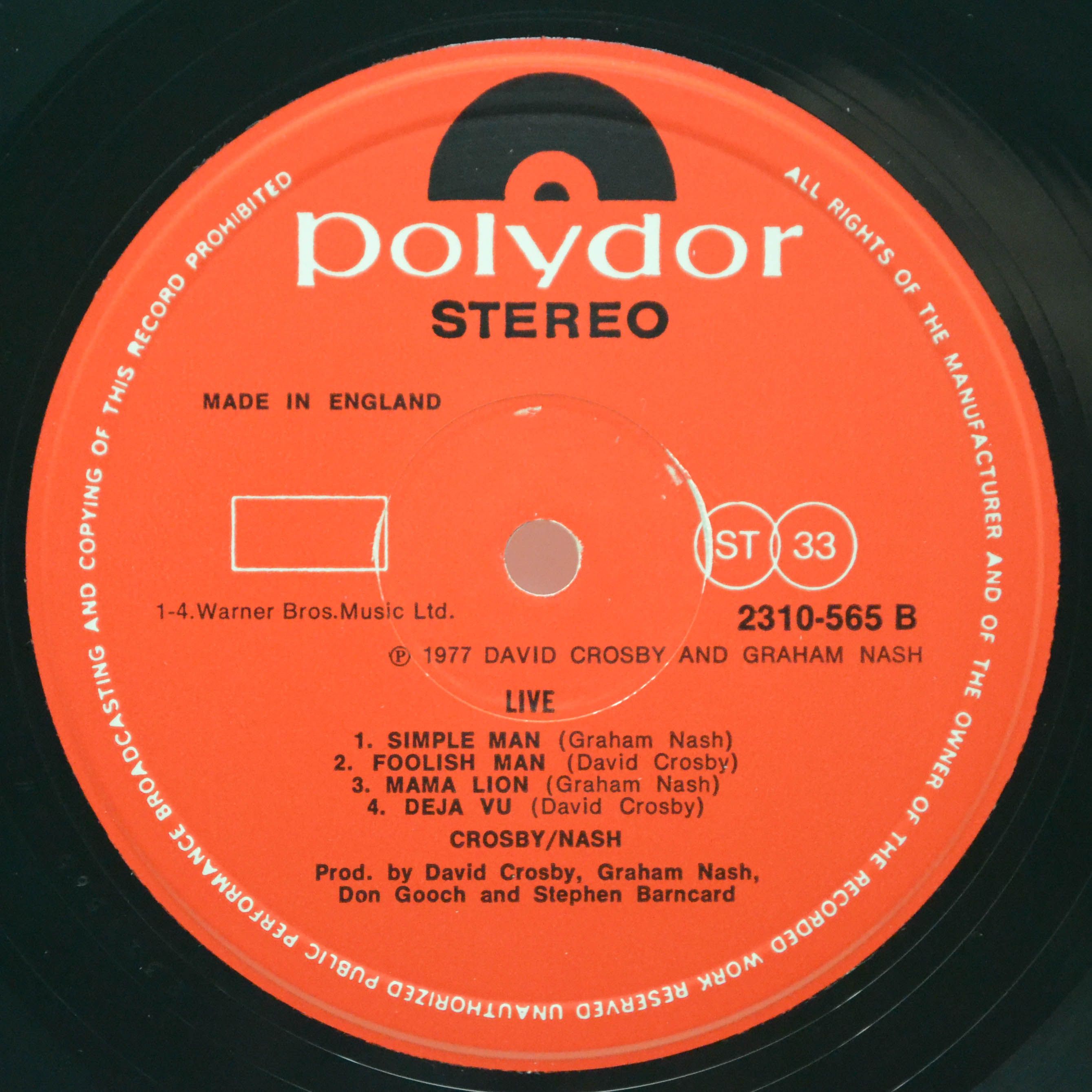 Crosby-Nash — Live (UK), 1977