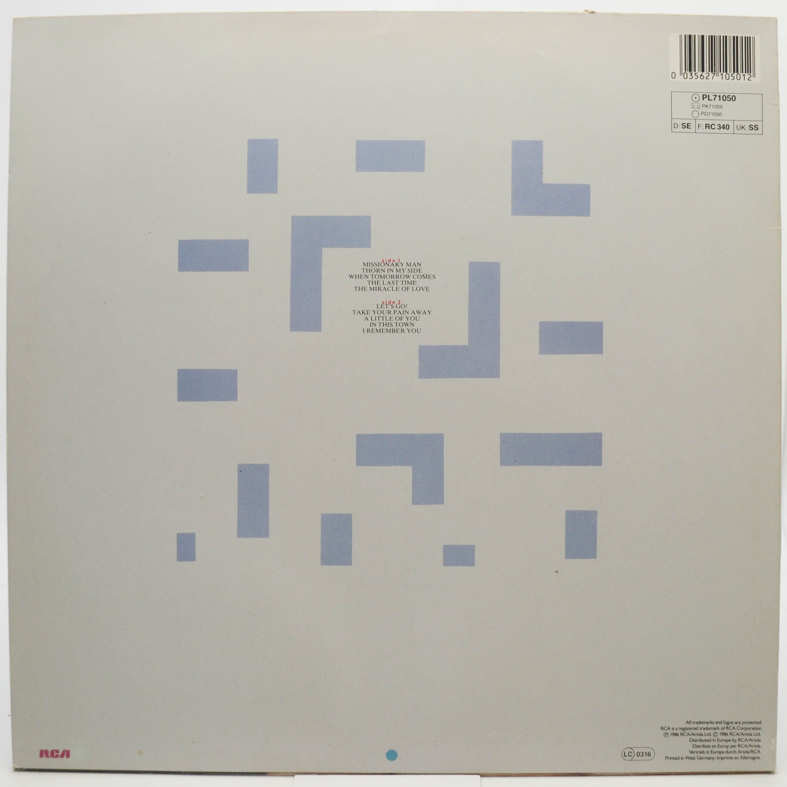 Eurythmics — Revenge, 1986