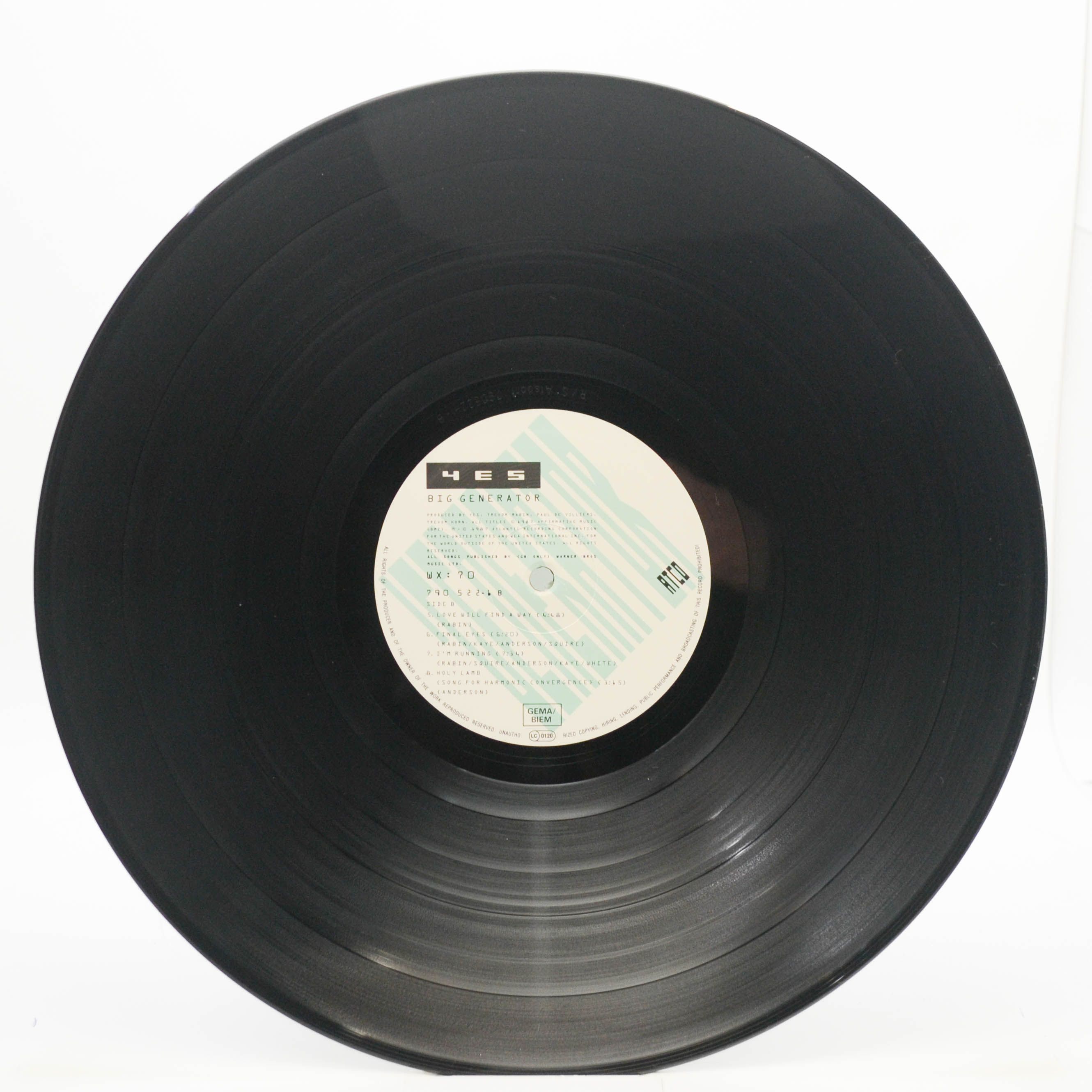 Yes — Big Generator, 1987