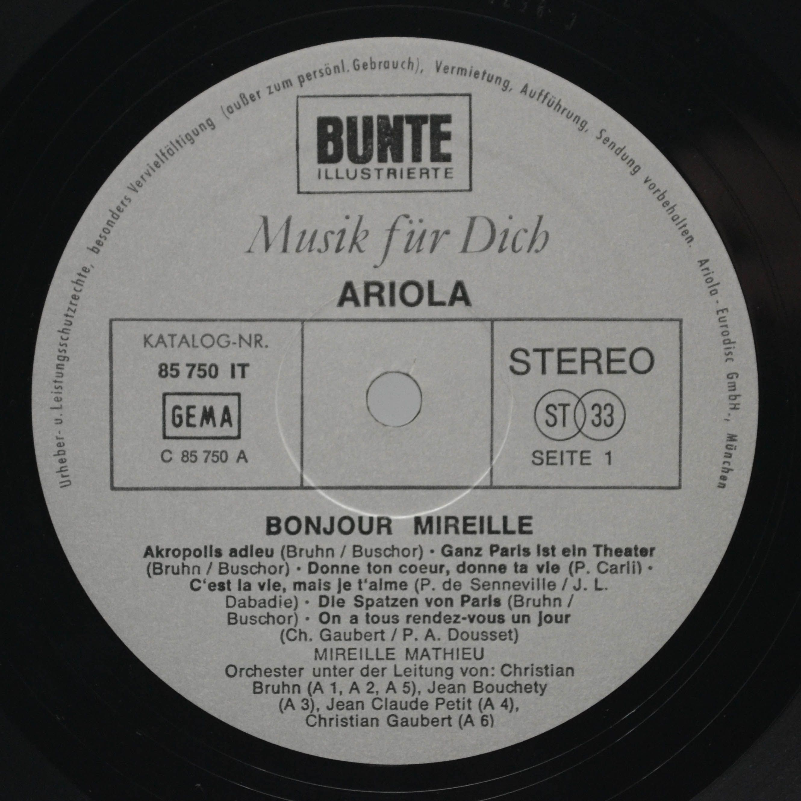 Mireille Mathieu — Bonjour Mireille (poster ), 1971