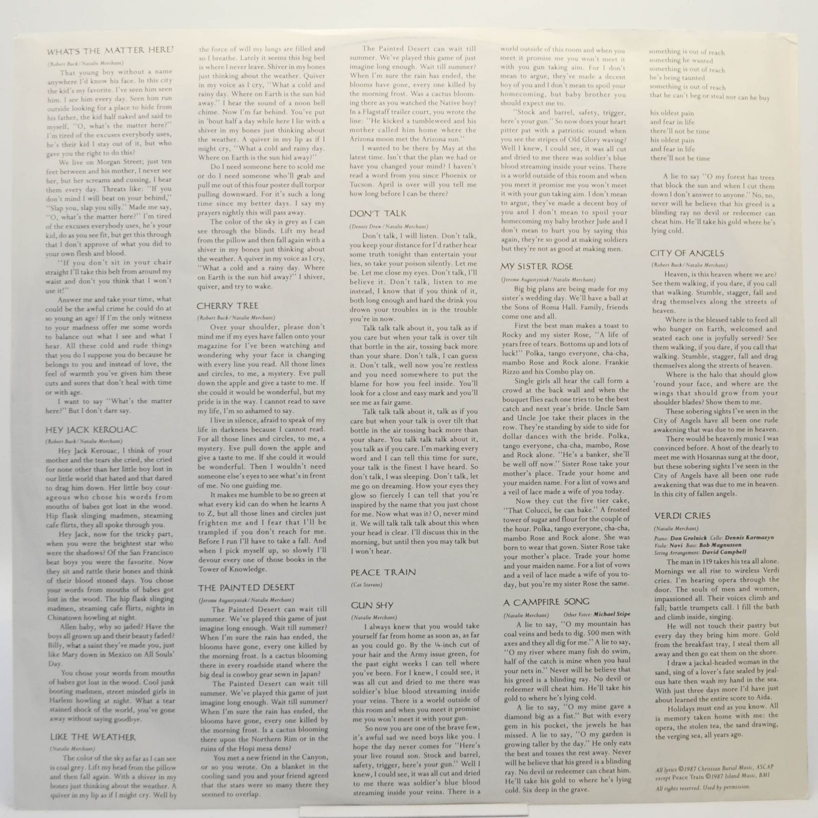 10,000 Maniacs — In My Tribe, 1987