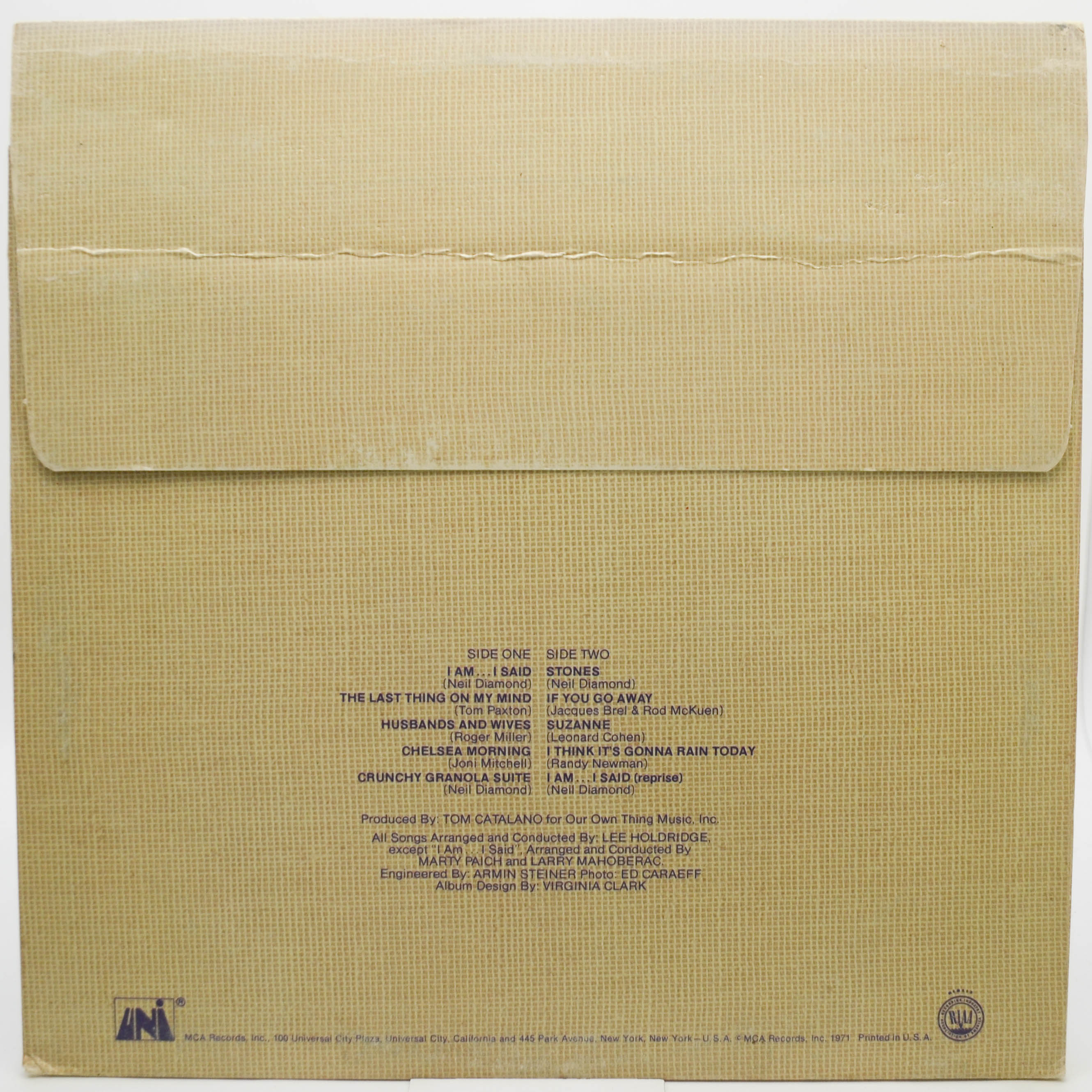 Neil Diamond — Stones (1-st, USA), 1971