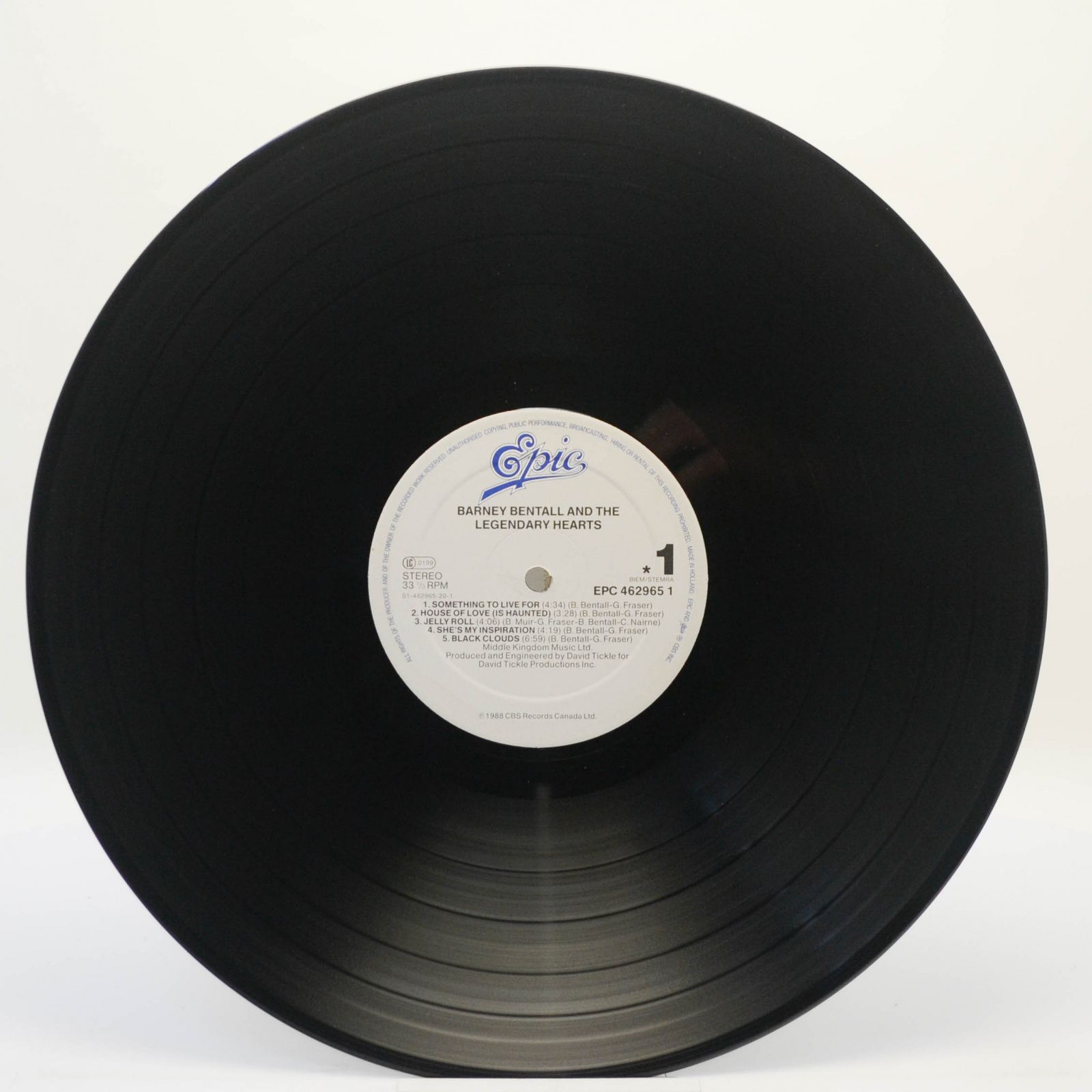 Barney Bentall — Barney Bentall & The Legendary Hearts, 1989