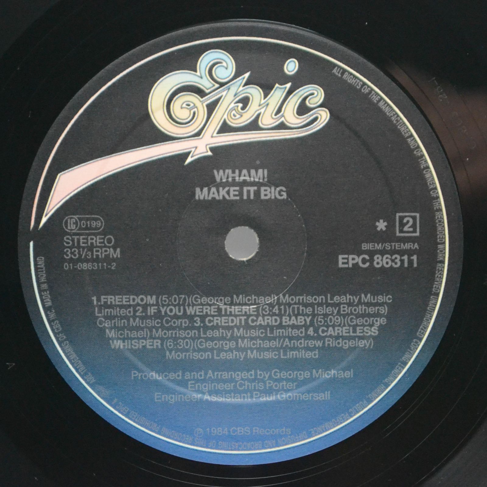 Wham! — Make It Big (poster), 1984