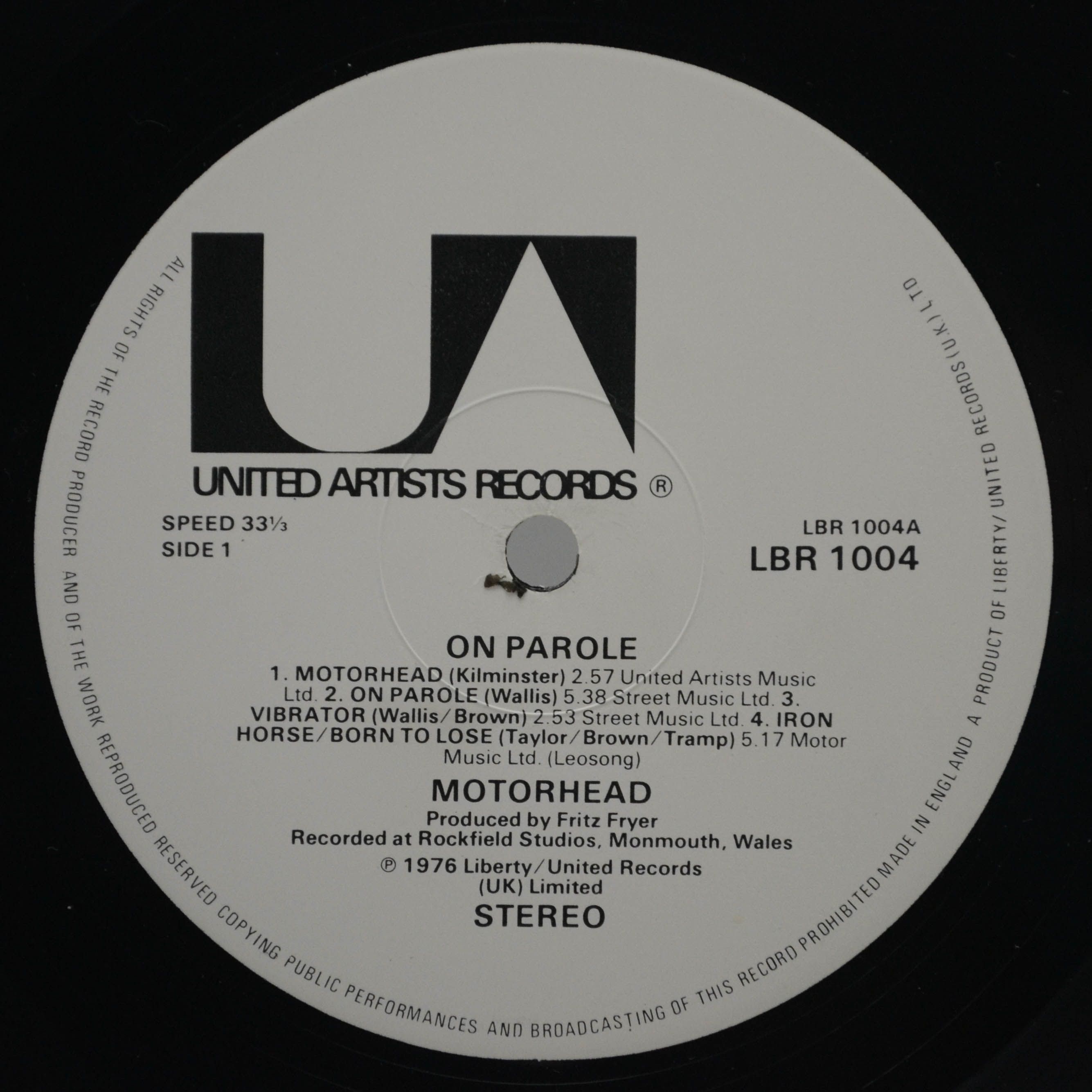 Motörhead — On Parole (1-st, UK), 1979