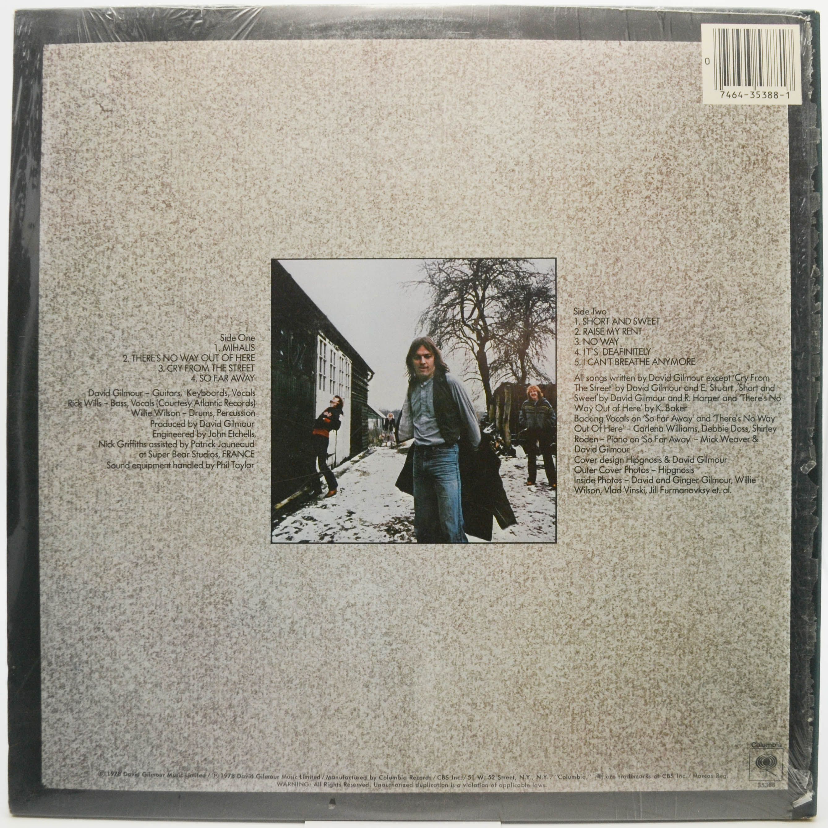 David Gilmour — David Gilmour (USA), 1978