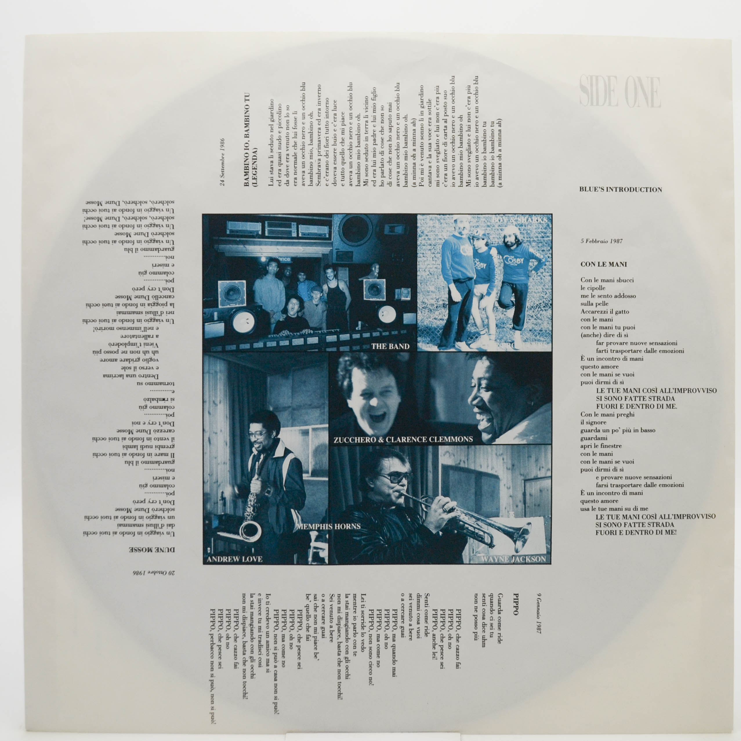 Zucchero Sugar Fornaciari — Blue's, 1987