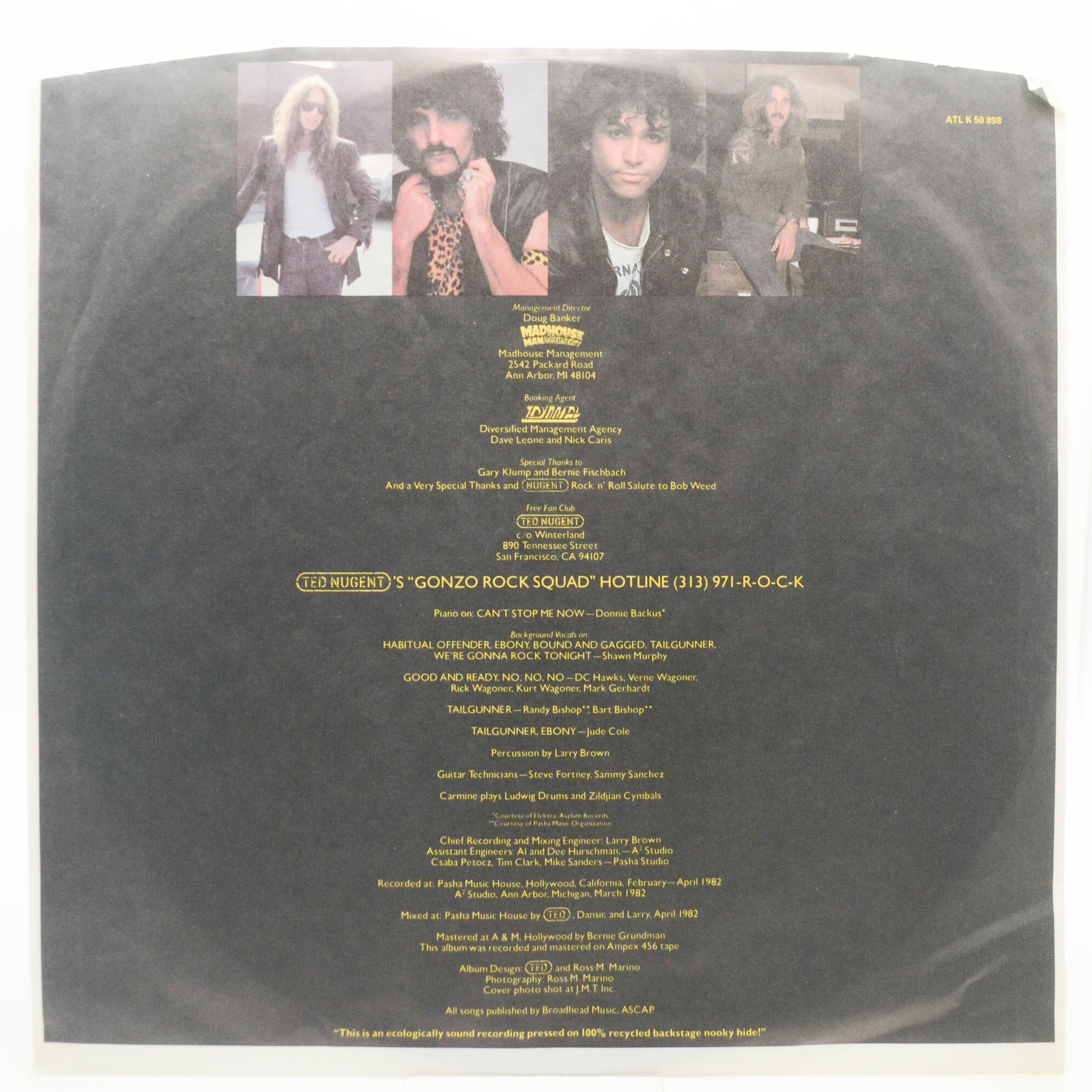 Ted Nugent — Nugent, 1982