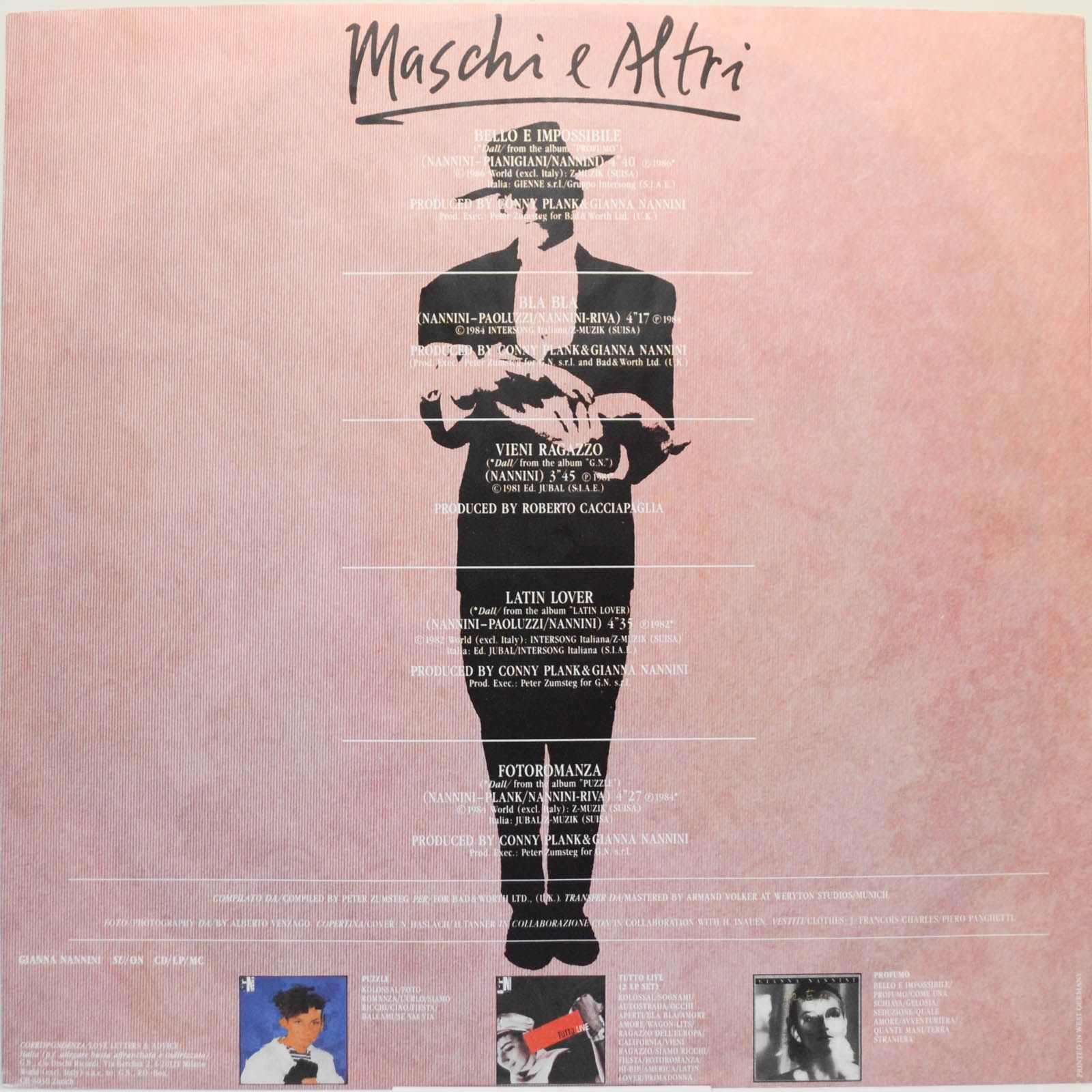 Gianna Nannini — Maschi E Altri, 1987