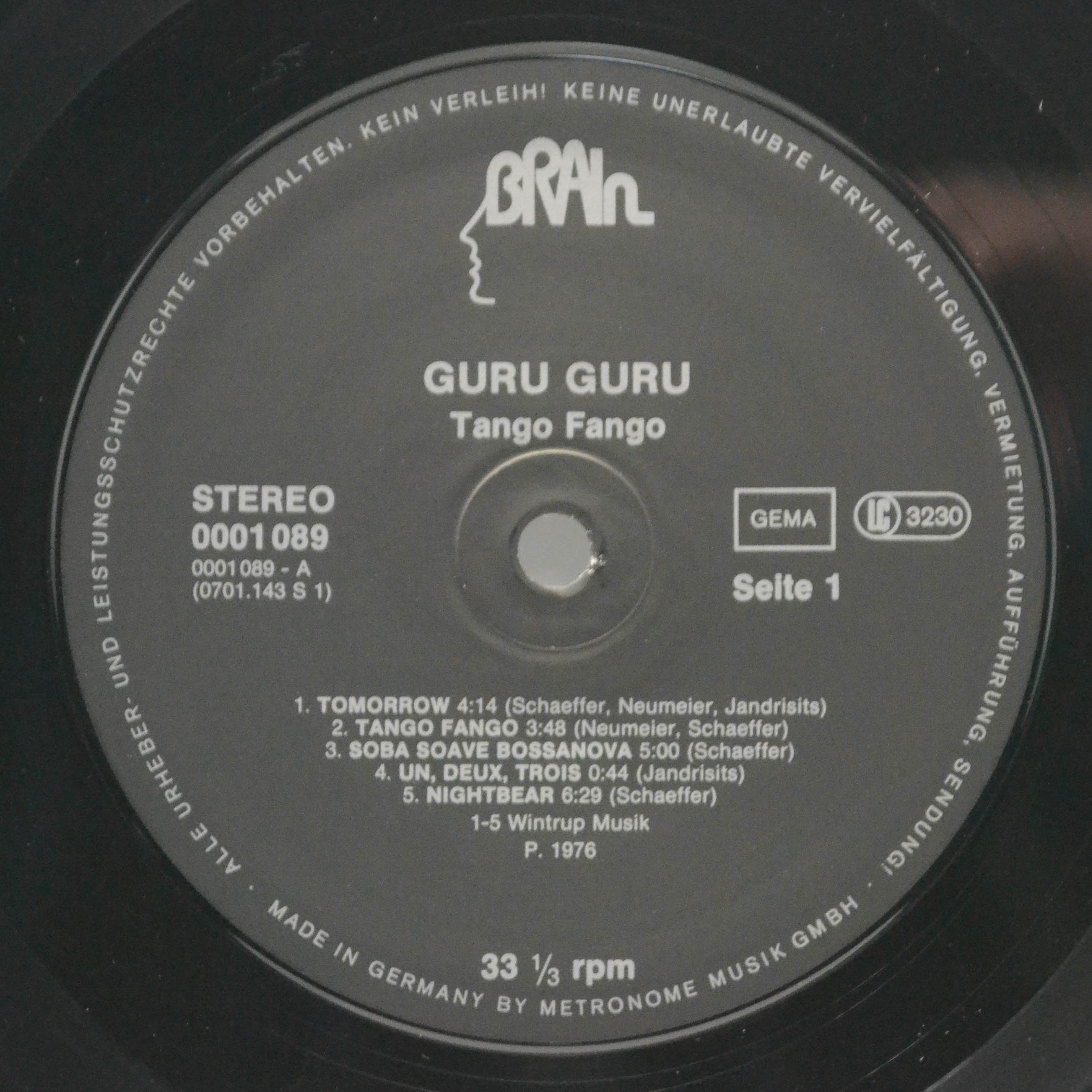 Guru Guru — Tango Fango, 1976