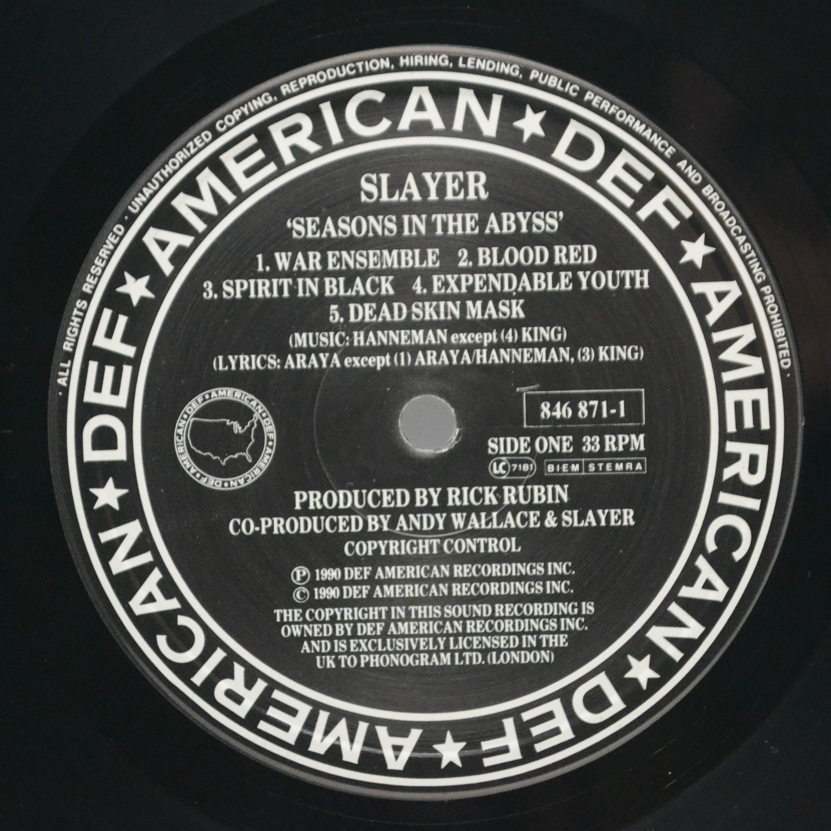 Slayer — Seasons In The Abyss, 1990