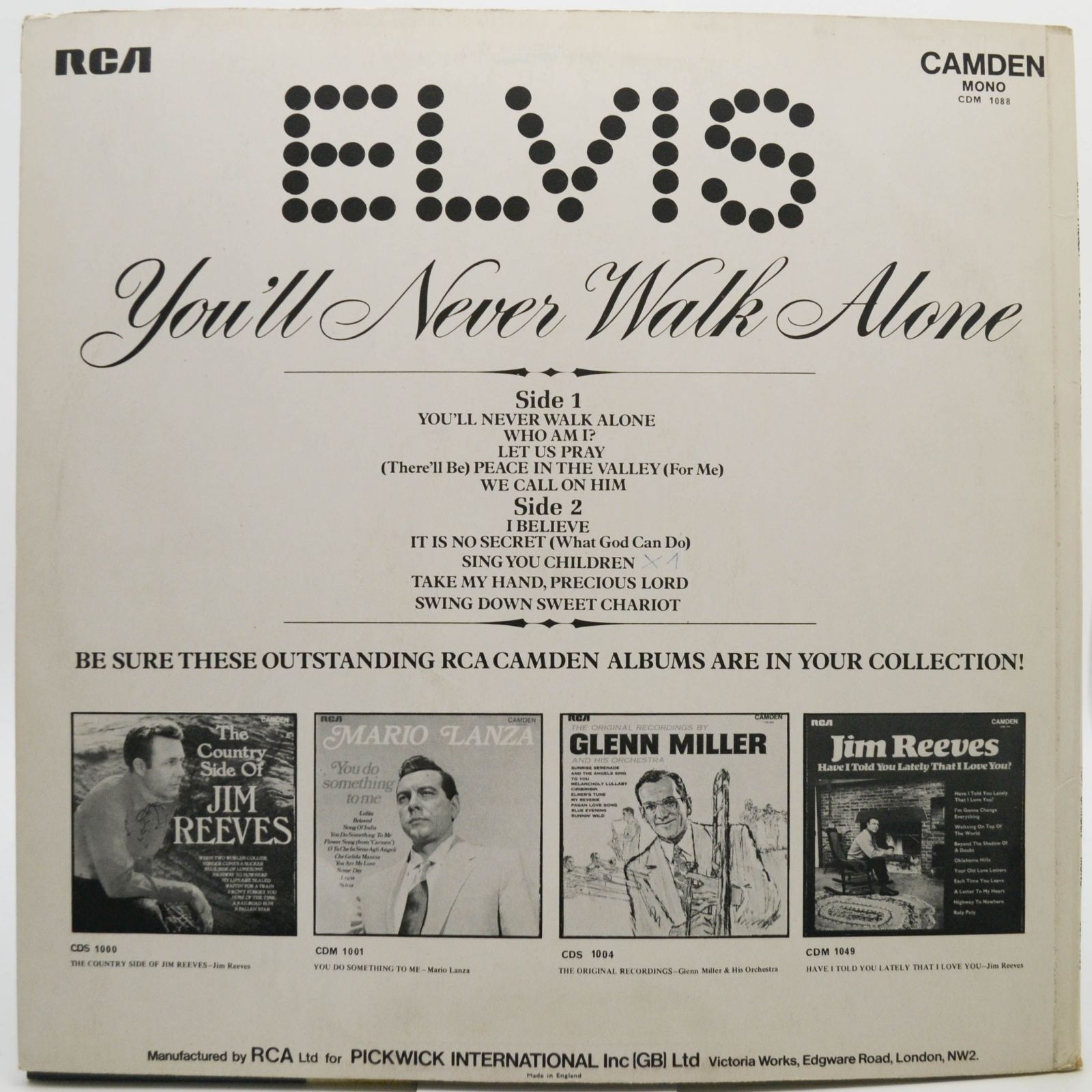 Elvis — You'll Never Walk Alone (UK), 1971