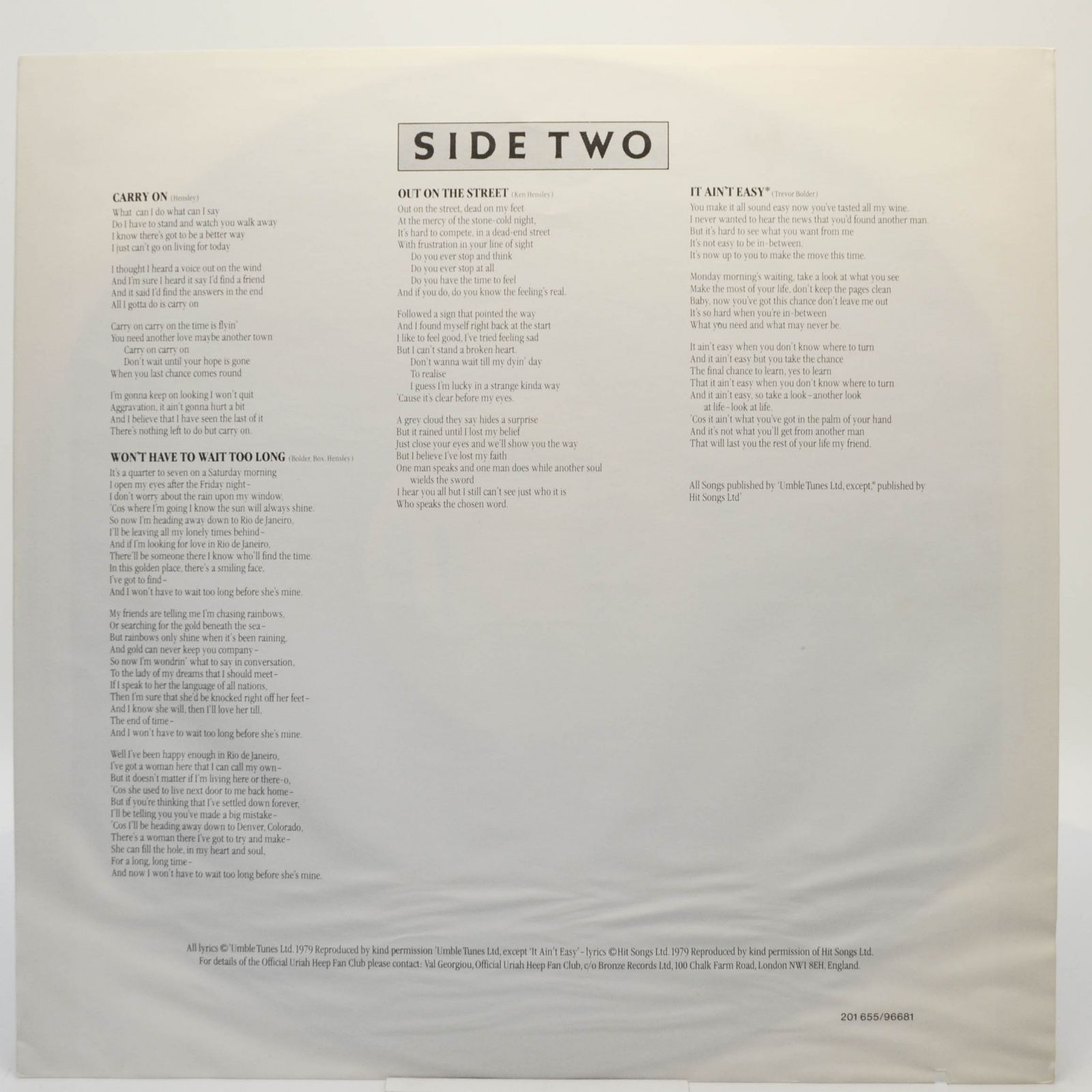 Uriah Heep — Conquest, 1980