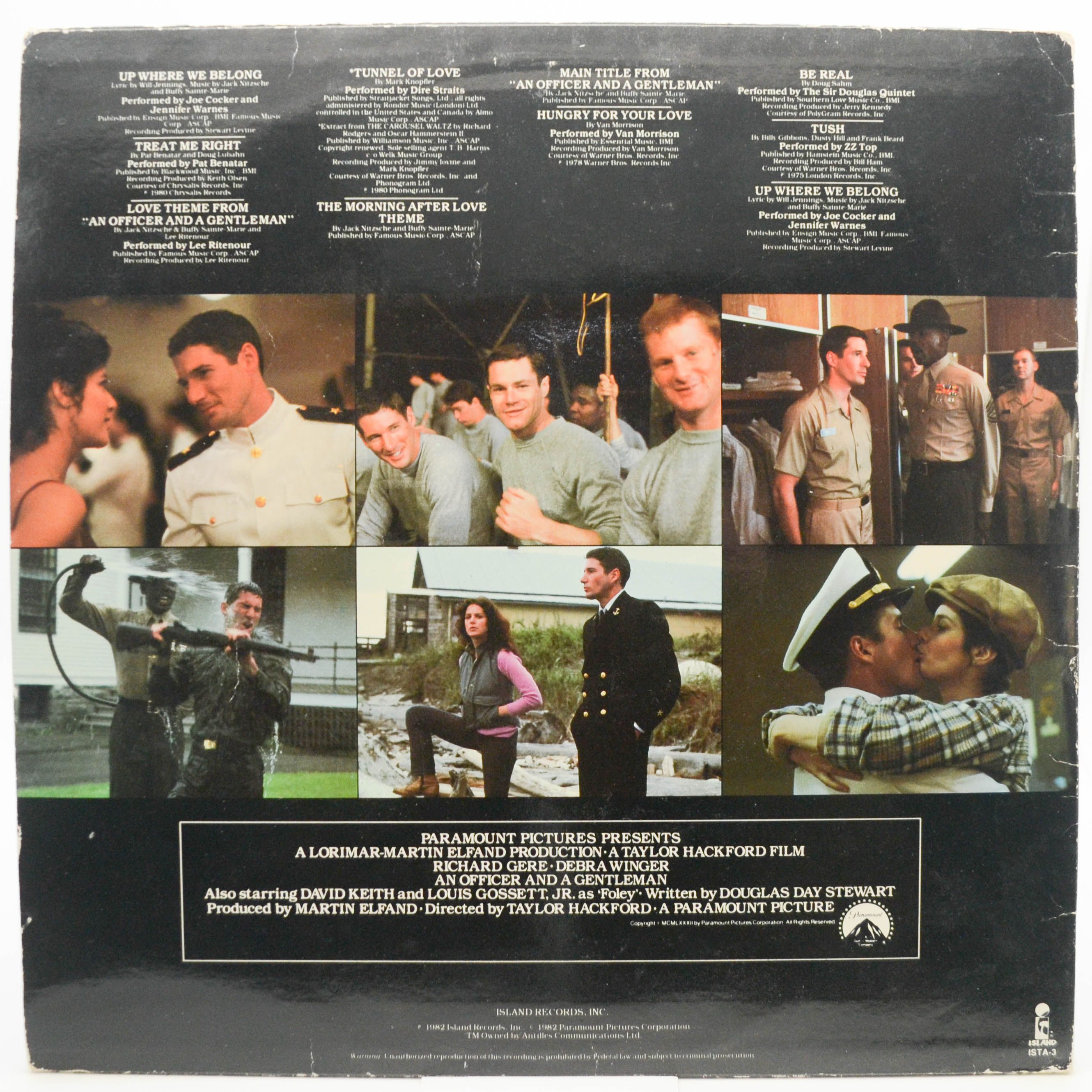 Various — An Officer And A Gentleman - Soundtrack, 1982