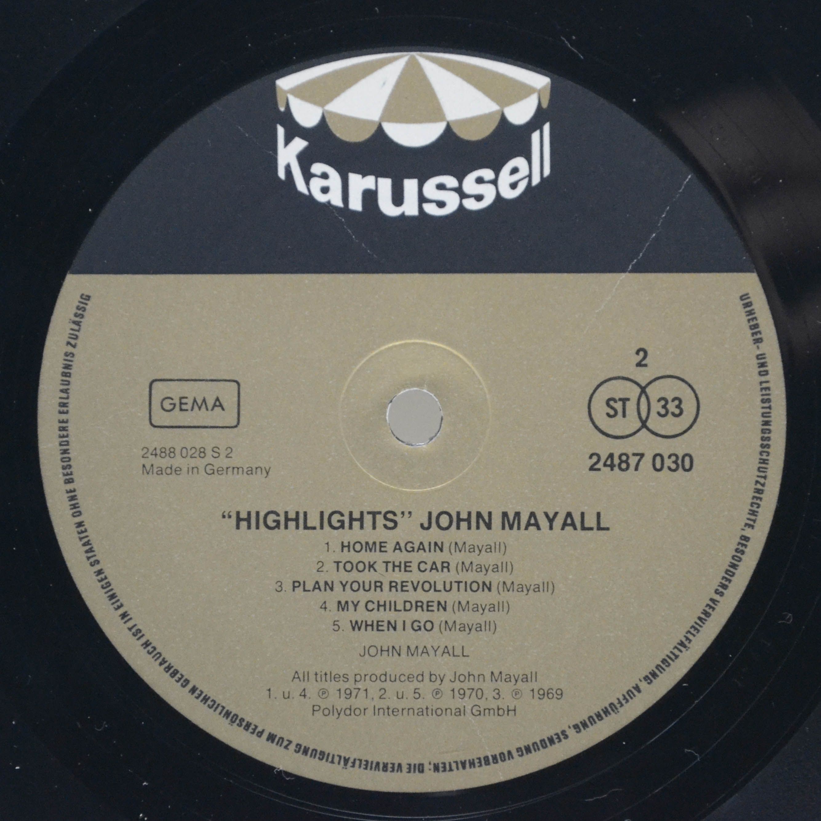 John Mayall — Highlights (2LP), 1971