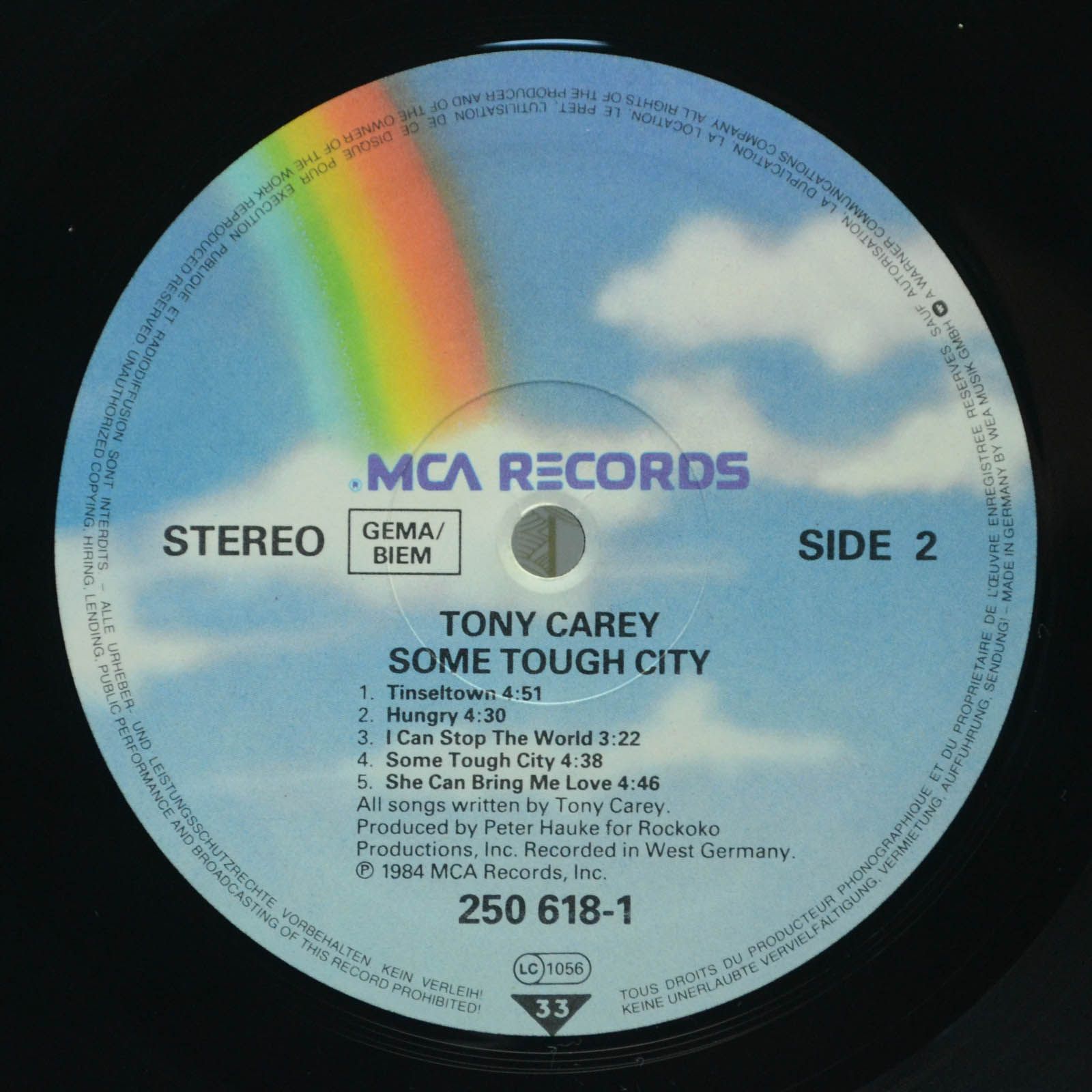Tony Carey — Some Tough City, 1984