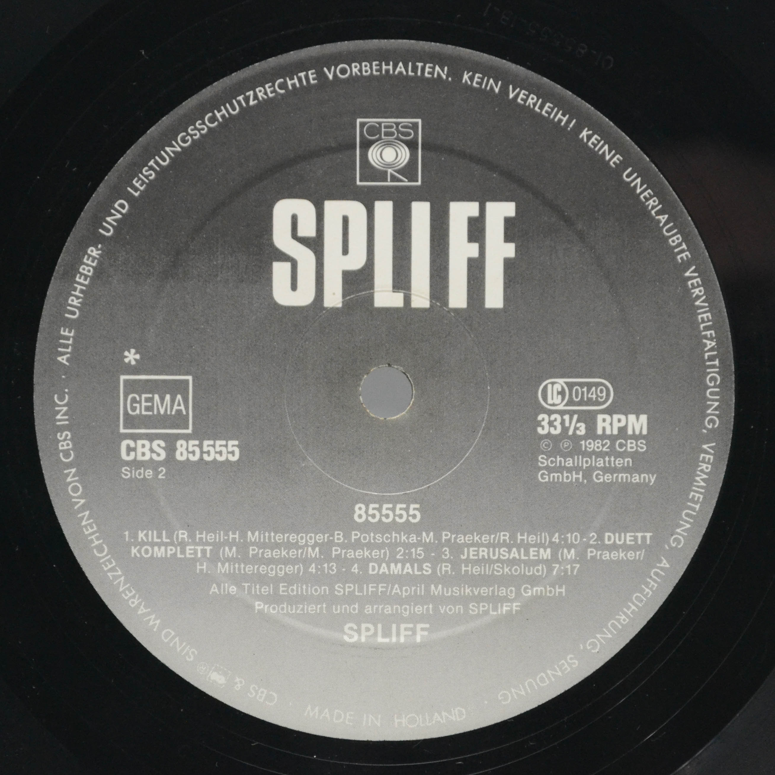 Spliff — 85555, 1982