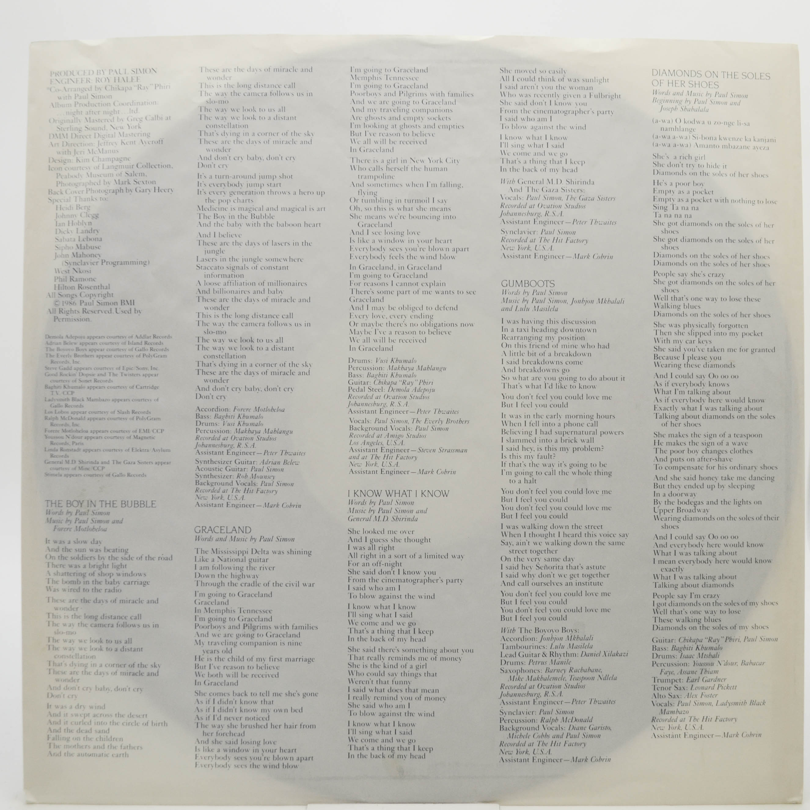 Paul Simon — Graceland, 1986