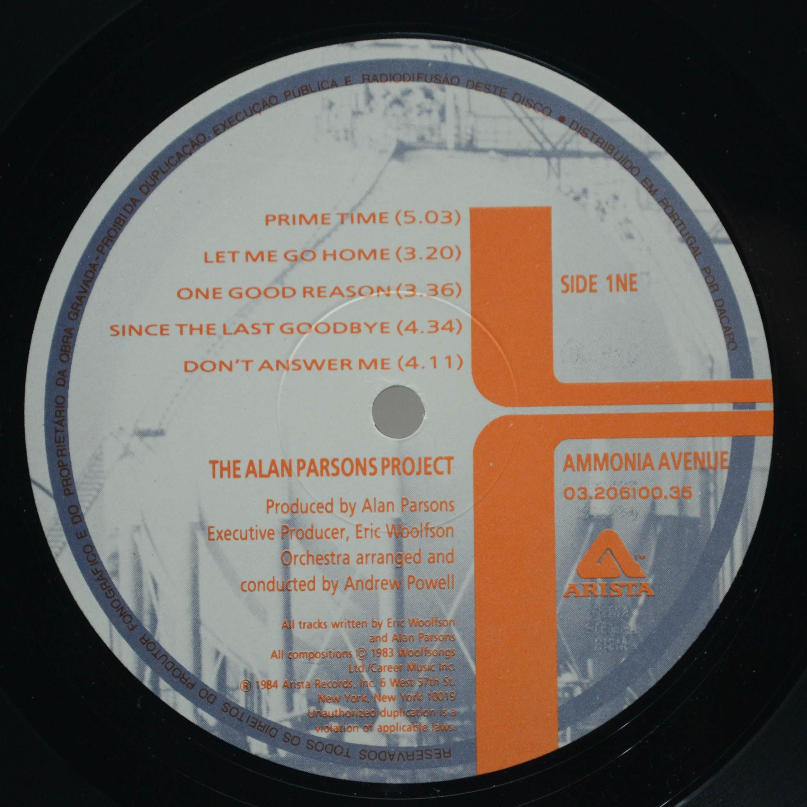 Alan Parsons Project — Ammonia Avenue, 1984