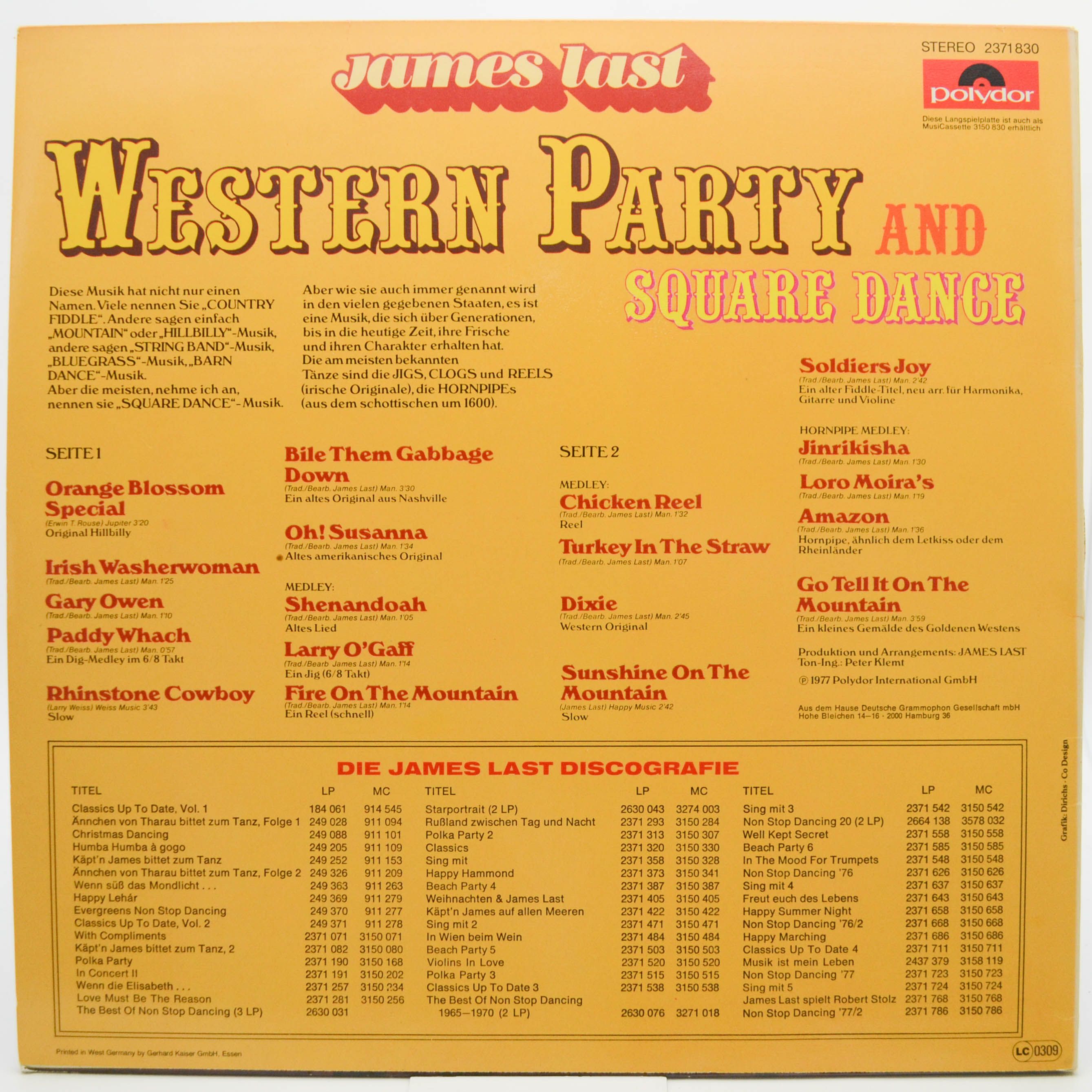 James Last — Western Party And Square Dance, 1977