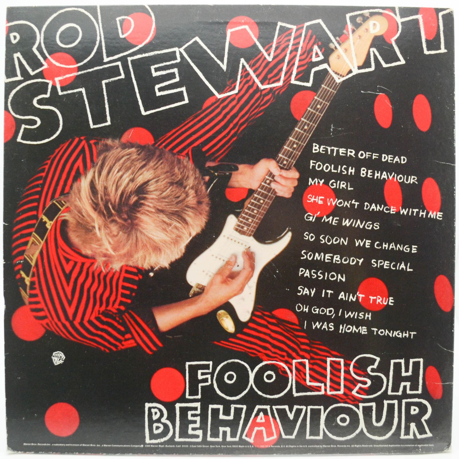 Rod Stewart — Foolish Behaviour (USA, poster), 1980