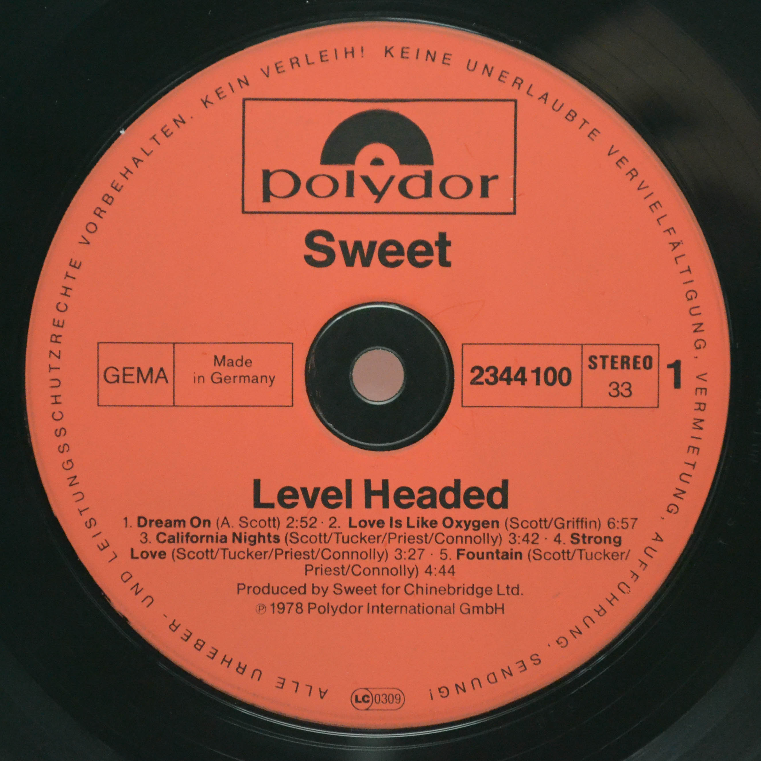 Sweet — Level Headed, 1978