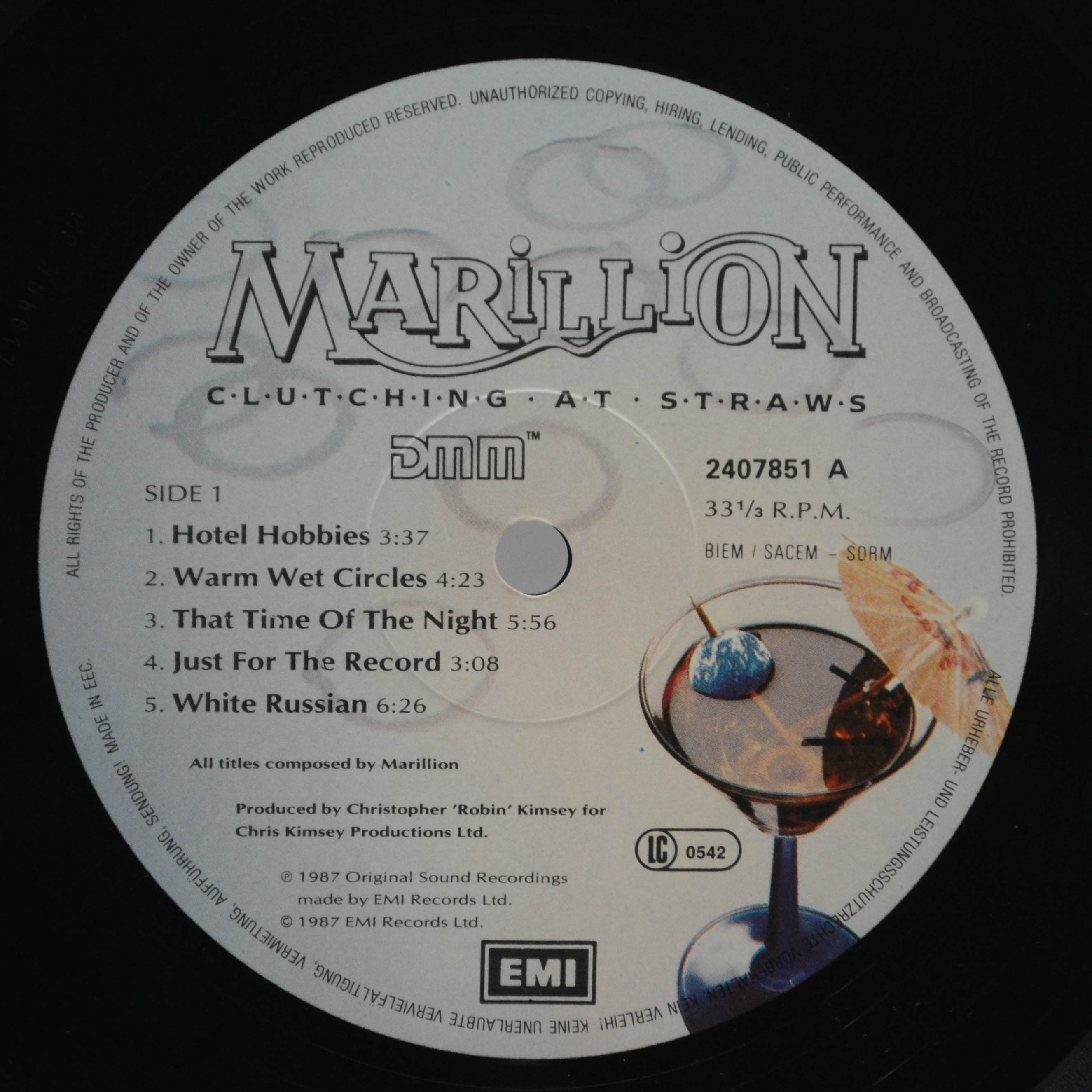 Marillion — Clutching At Straws, 1987