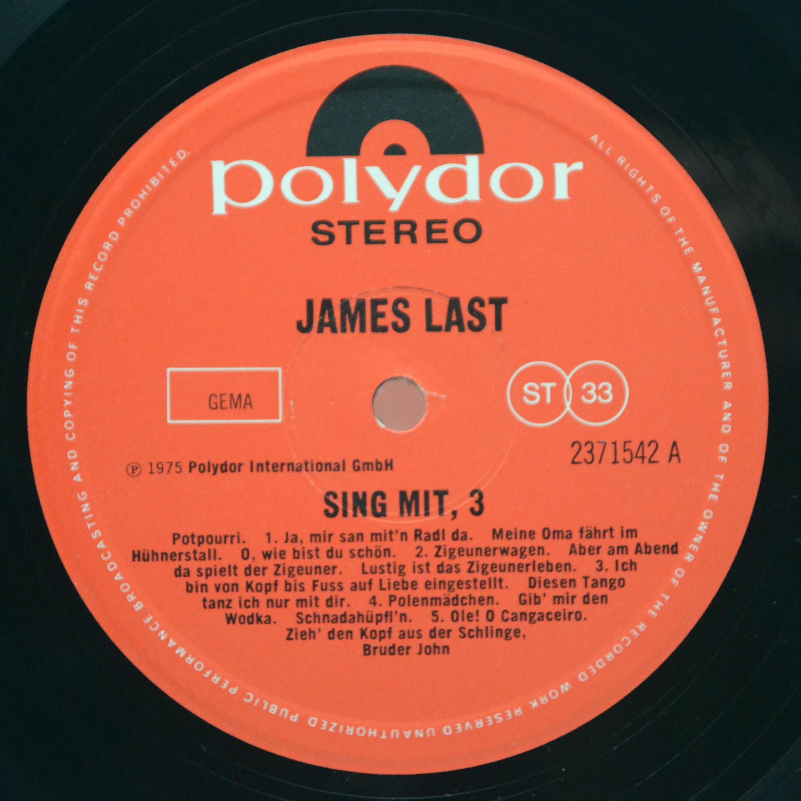 James Last — Sing Mit 3, 1975