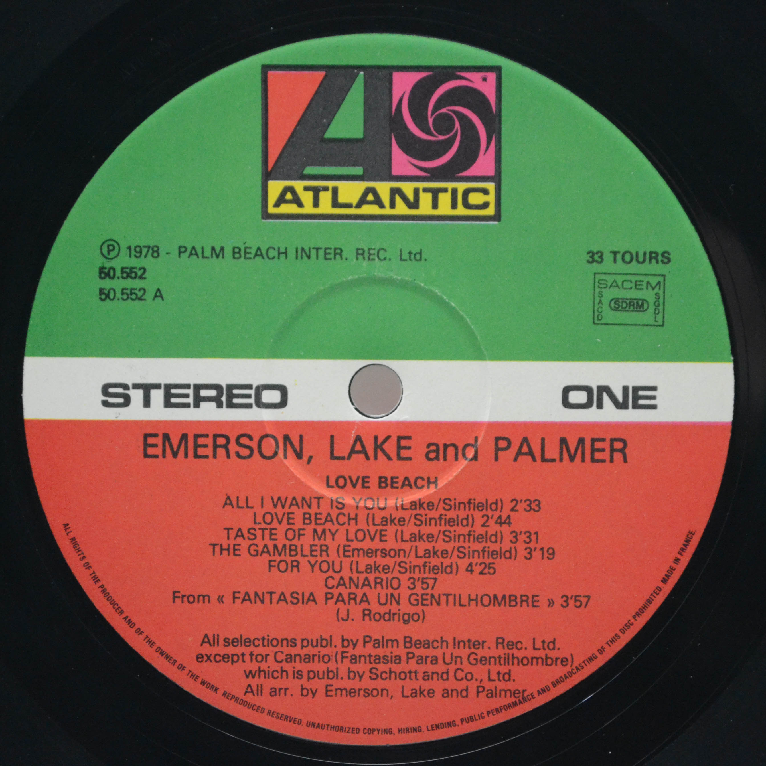 Emerson, Lake & Palmer — Love Beach, 1978