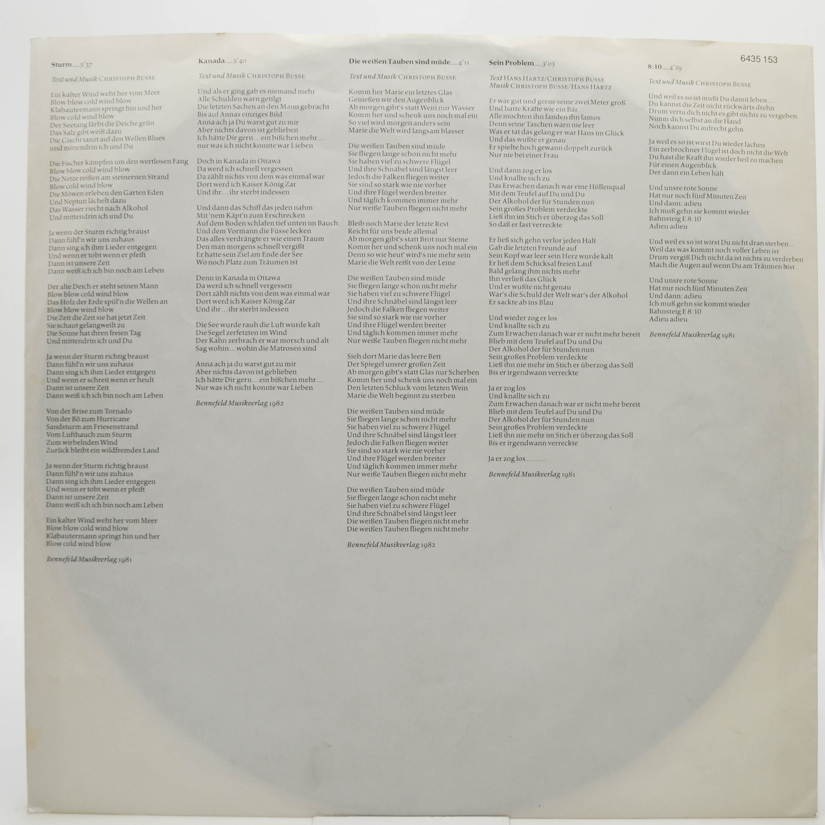 Hans Hartz — Sturm!, 1982