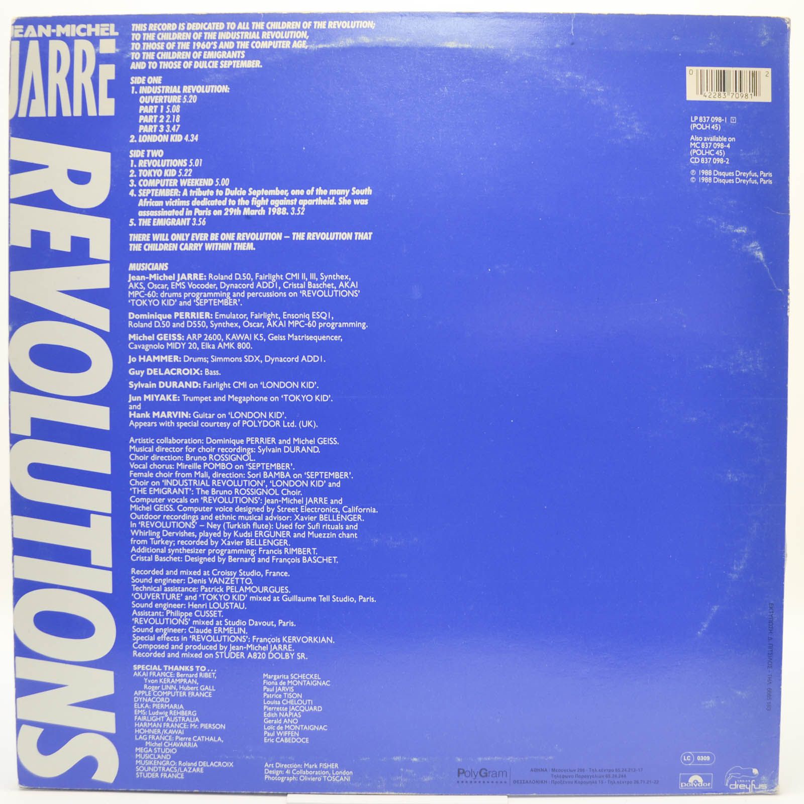 Jean-Michel Jarre — Revolutions, 1988