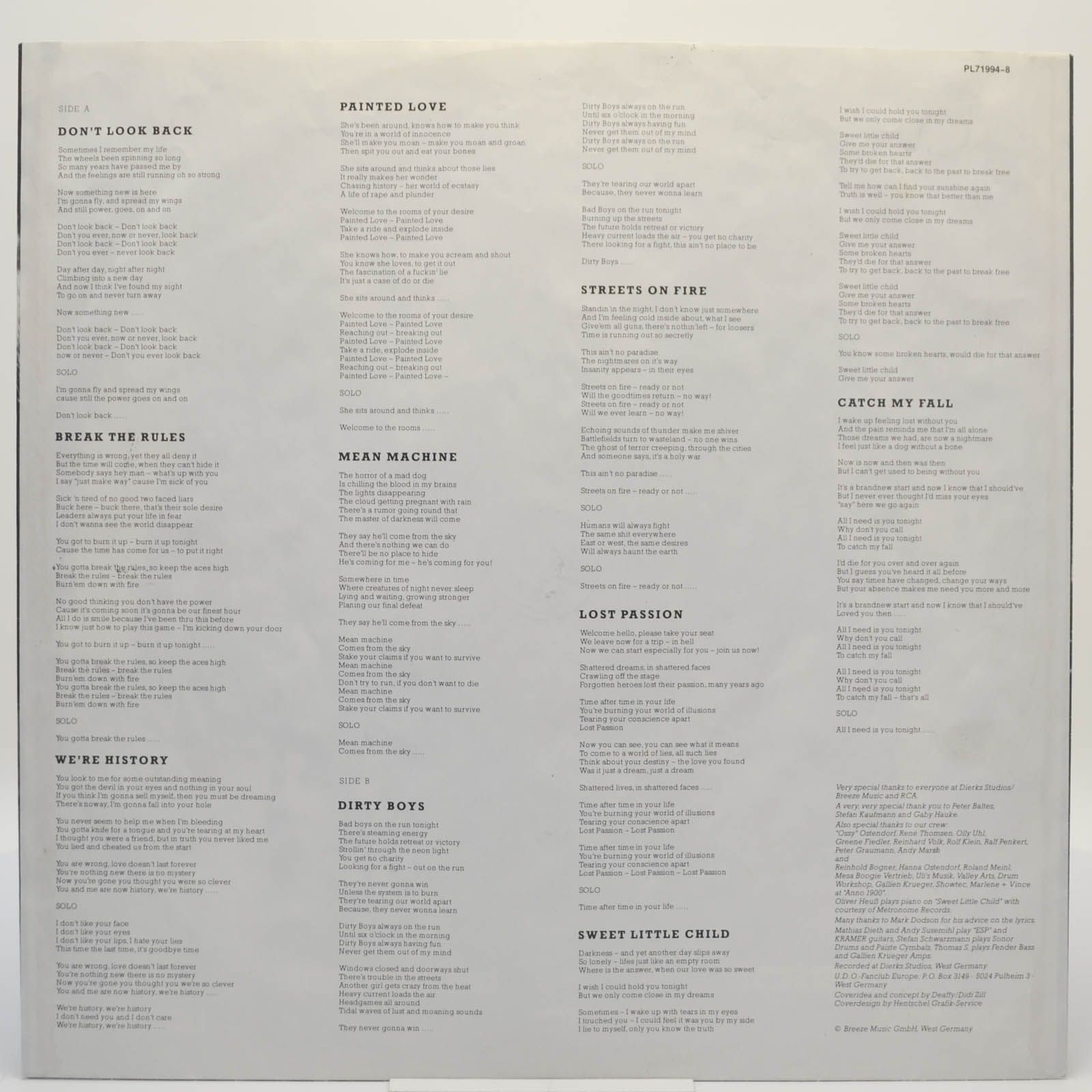 U.D.O. — Mean Machine, 1989