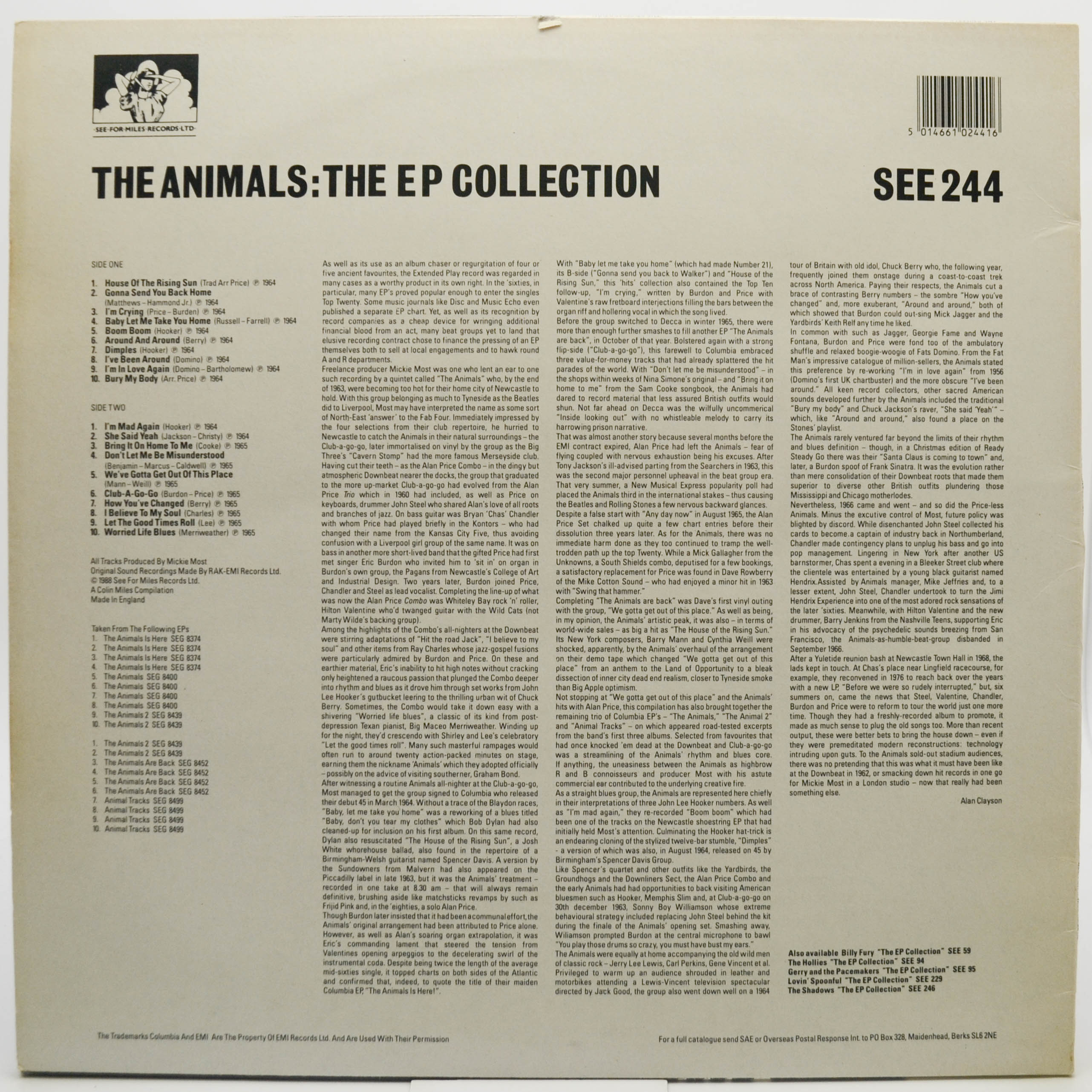 Animals — The EP Collection (UK), 1988
