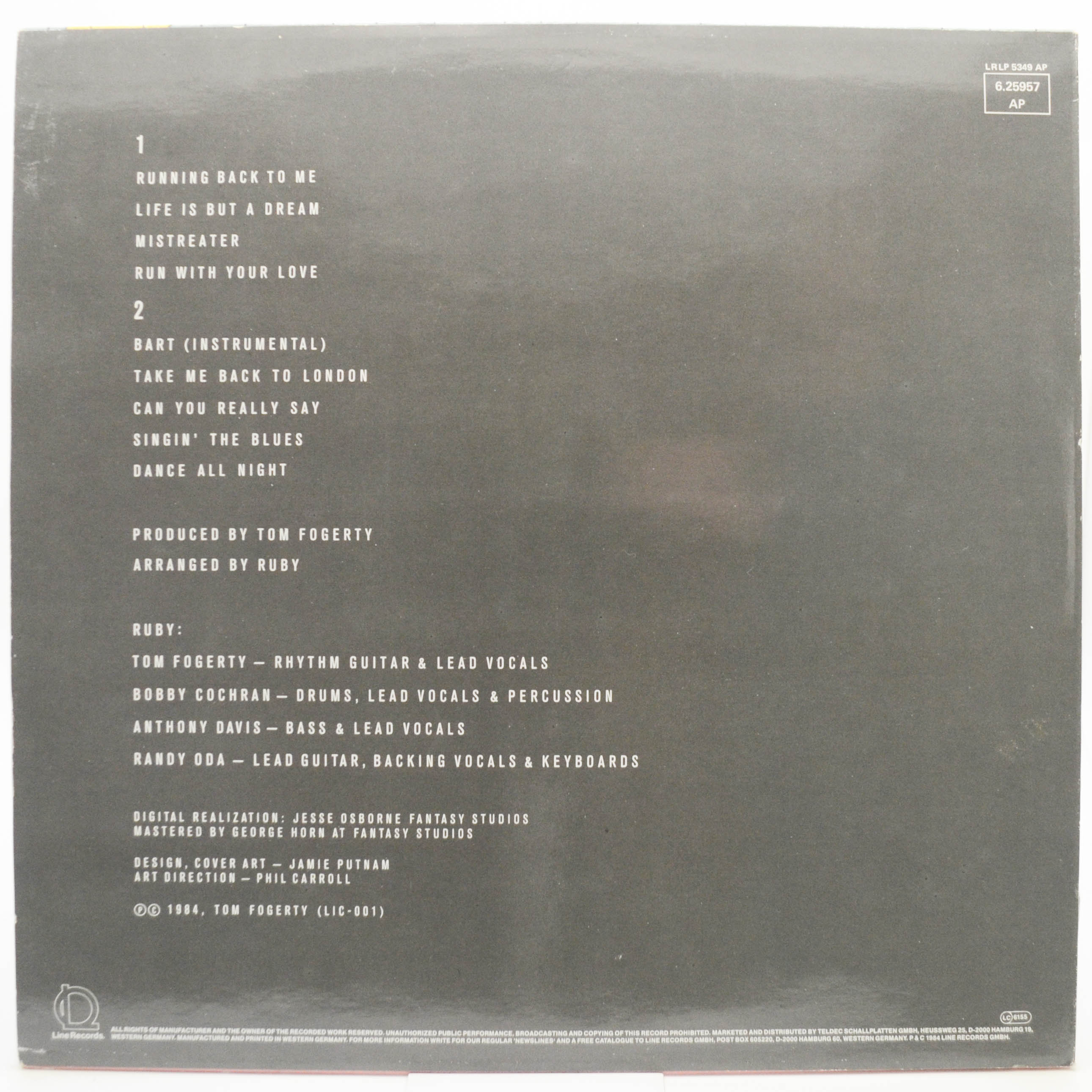 Tom Fogerty + Ruby — Precious Gems, 1984