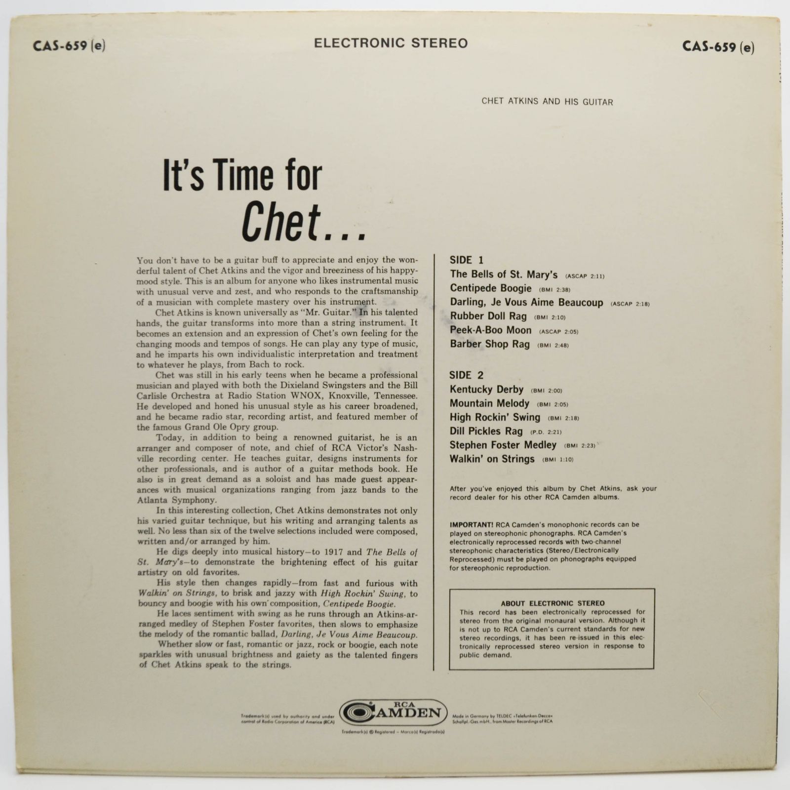 Chet Atkins — Chet Atkins And His Guitar, 1961