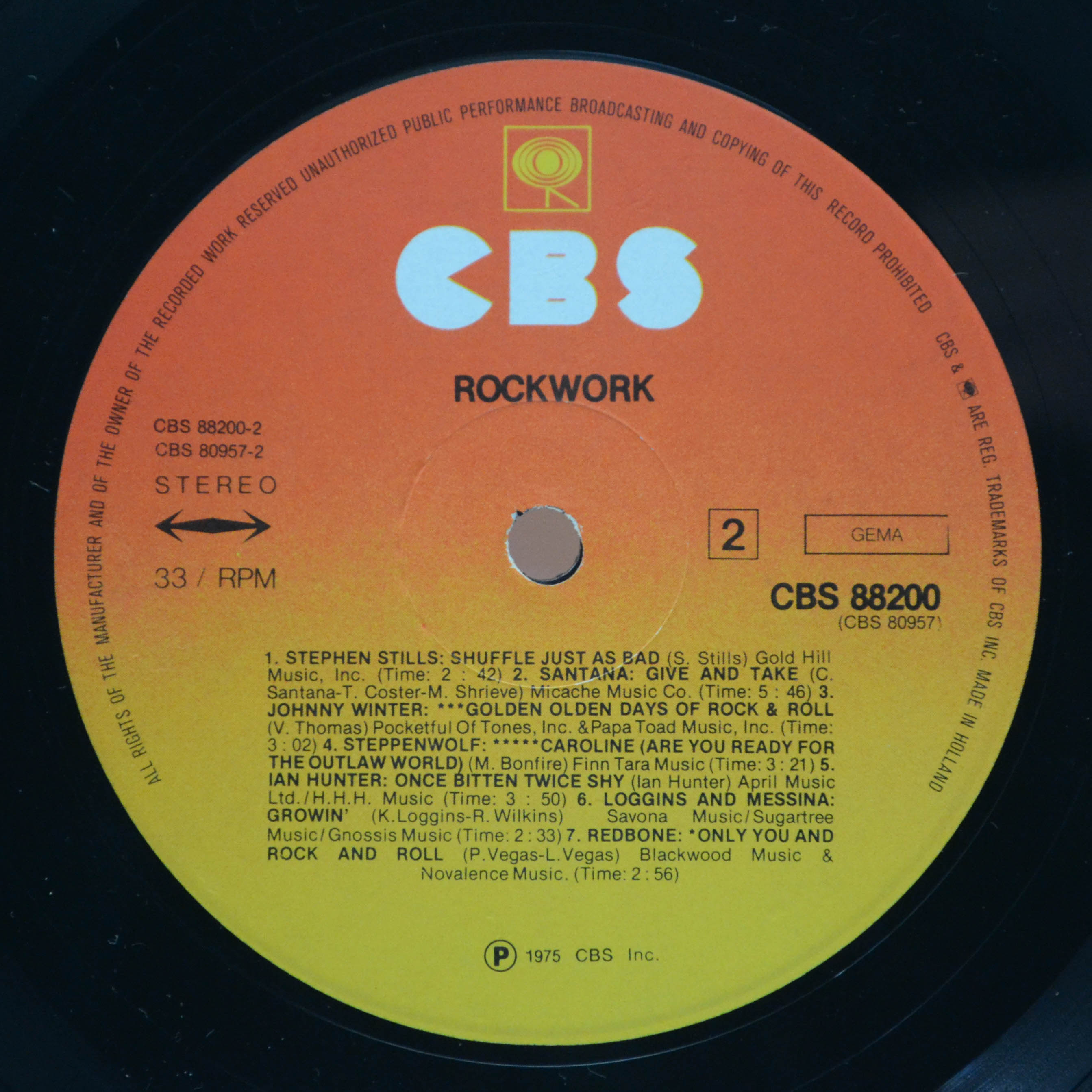 Various — Rockwork (2LP, booklet), 1975