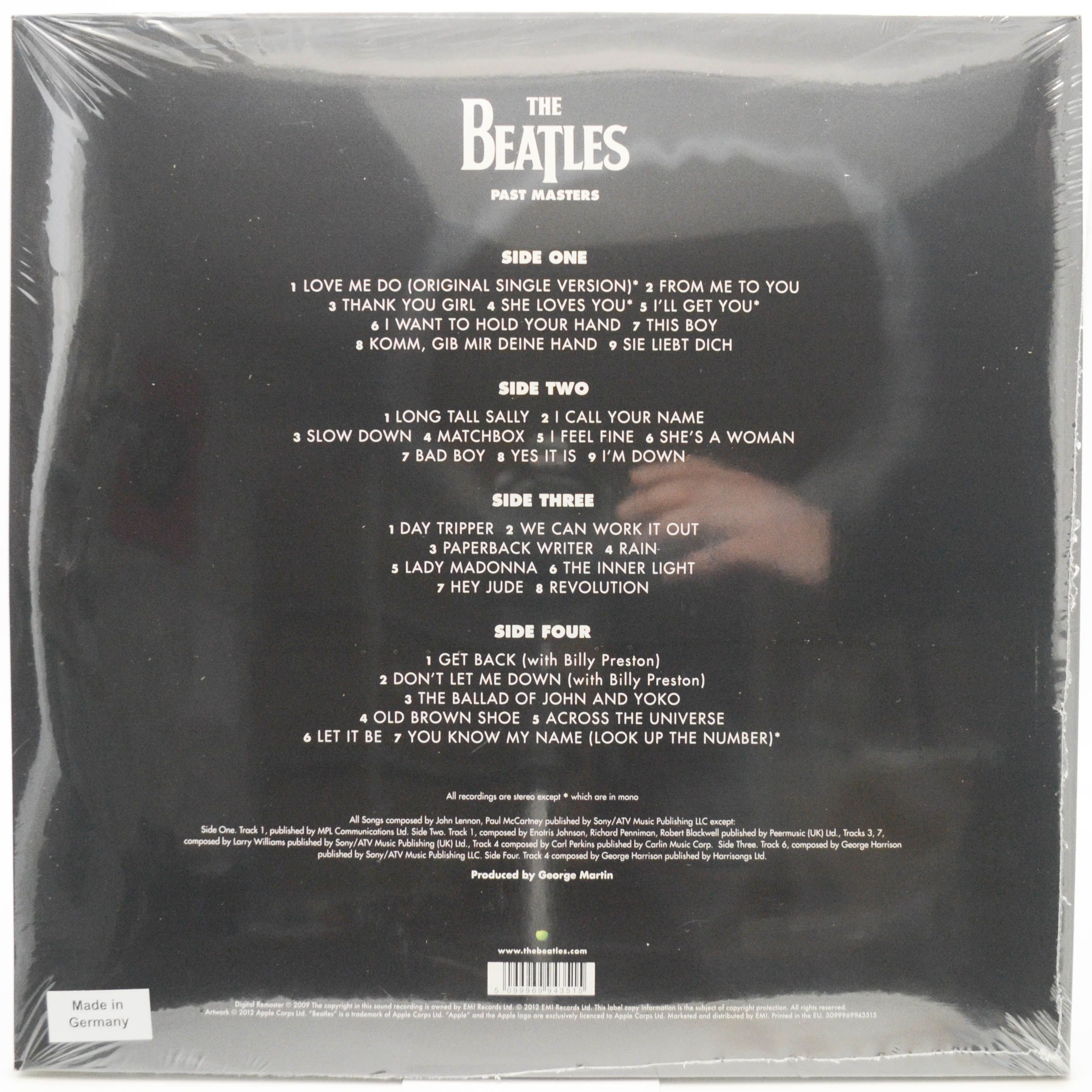 Beatles — Past Masters (2LP), 1988