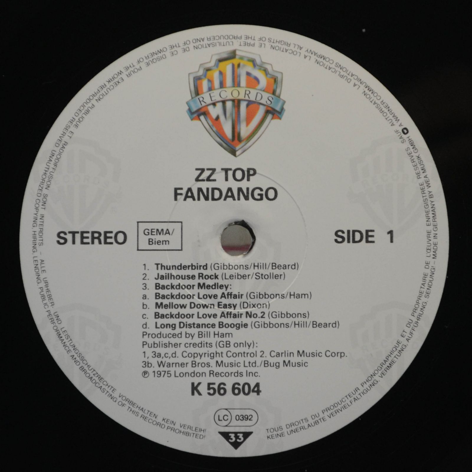 ZZ Top — Fandango!, 1975