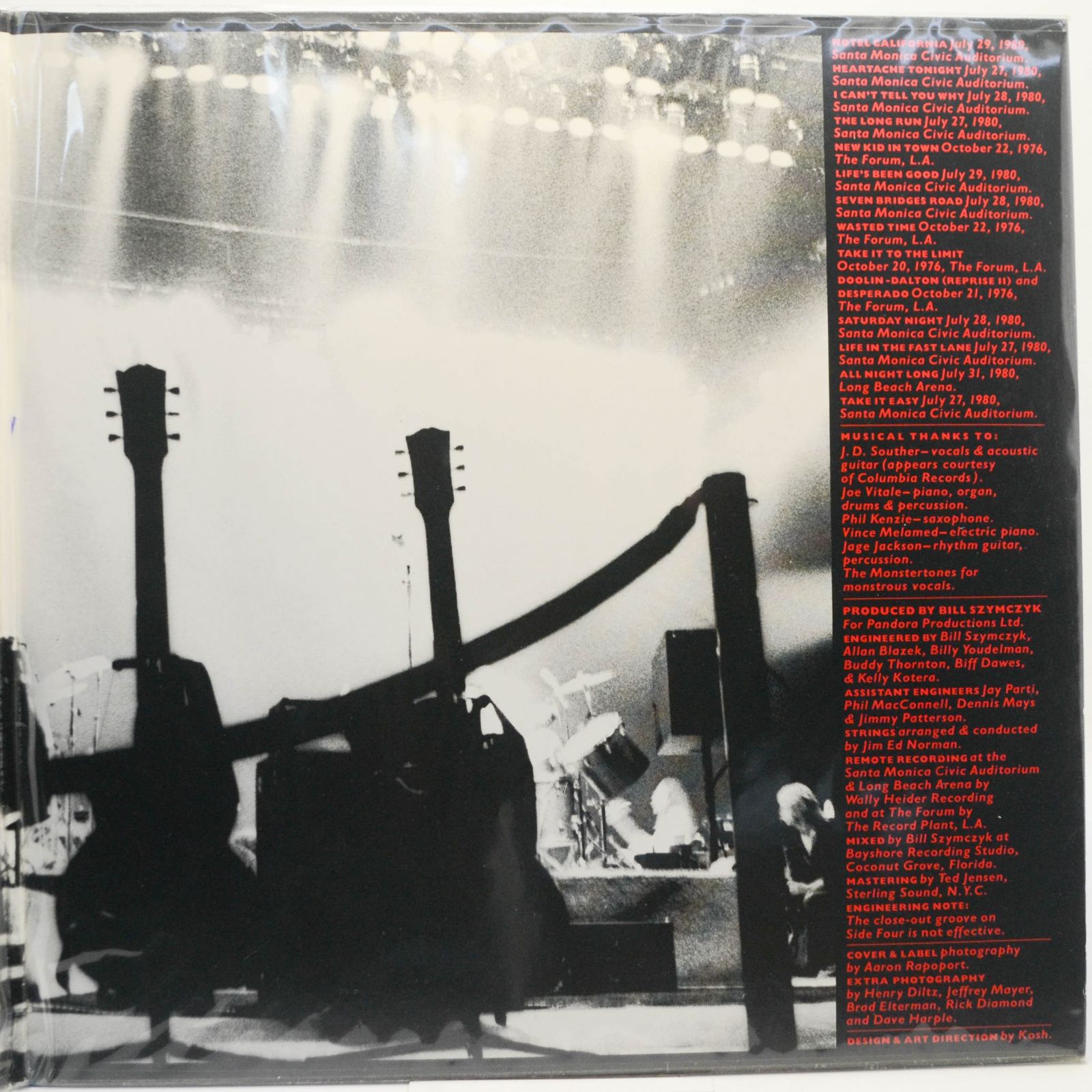 Eagles — Eagles Live (2LP), 1980