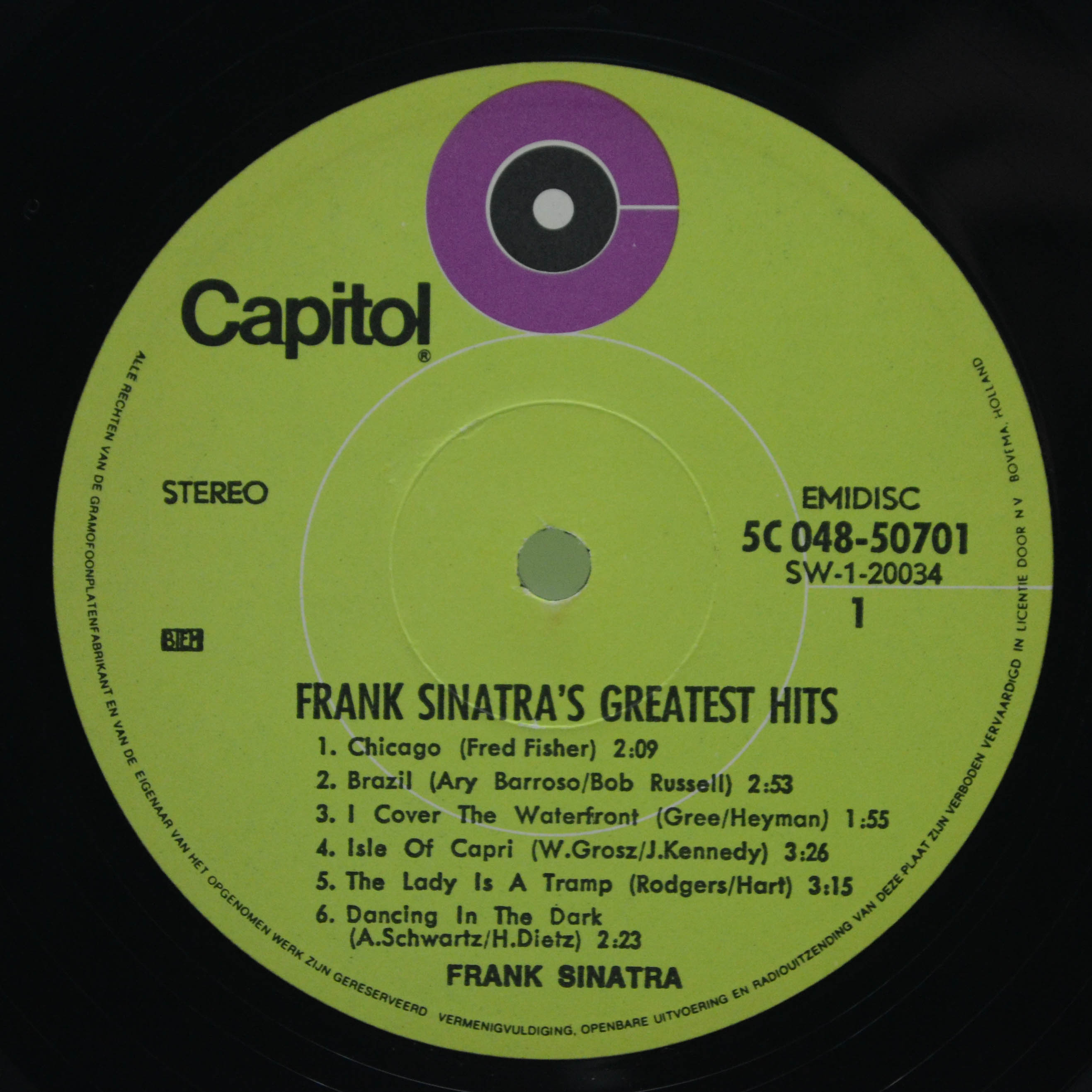 Frank Sinatra — Frank Sinatra's Greatest Hits, 1970
