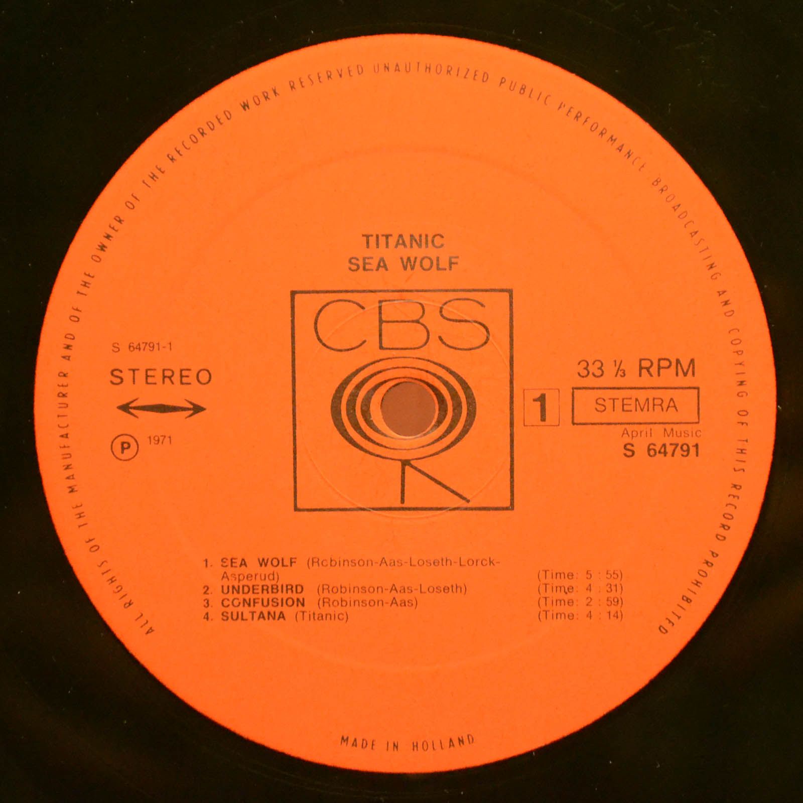 Titanic — Sea Wolf, 1971