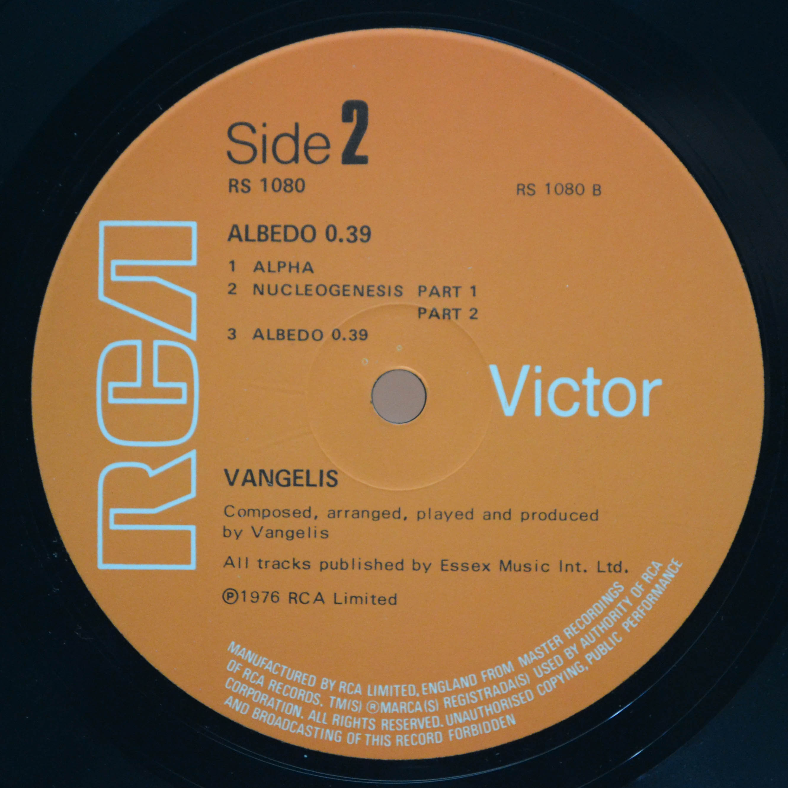 Vangelis — Albedo 0.39 (UK), 1976