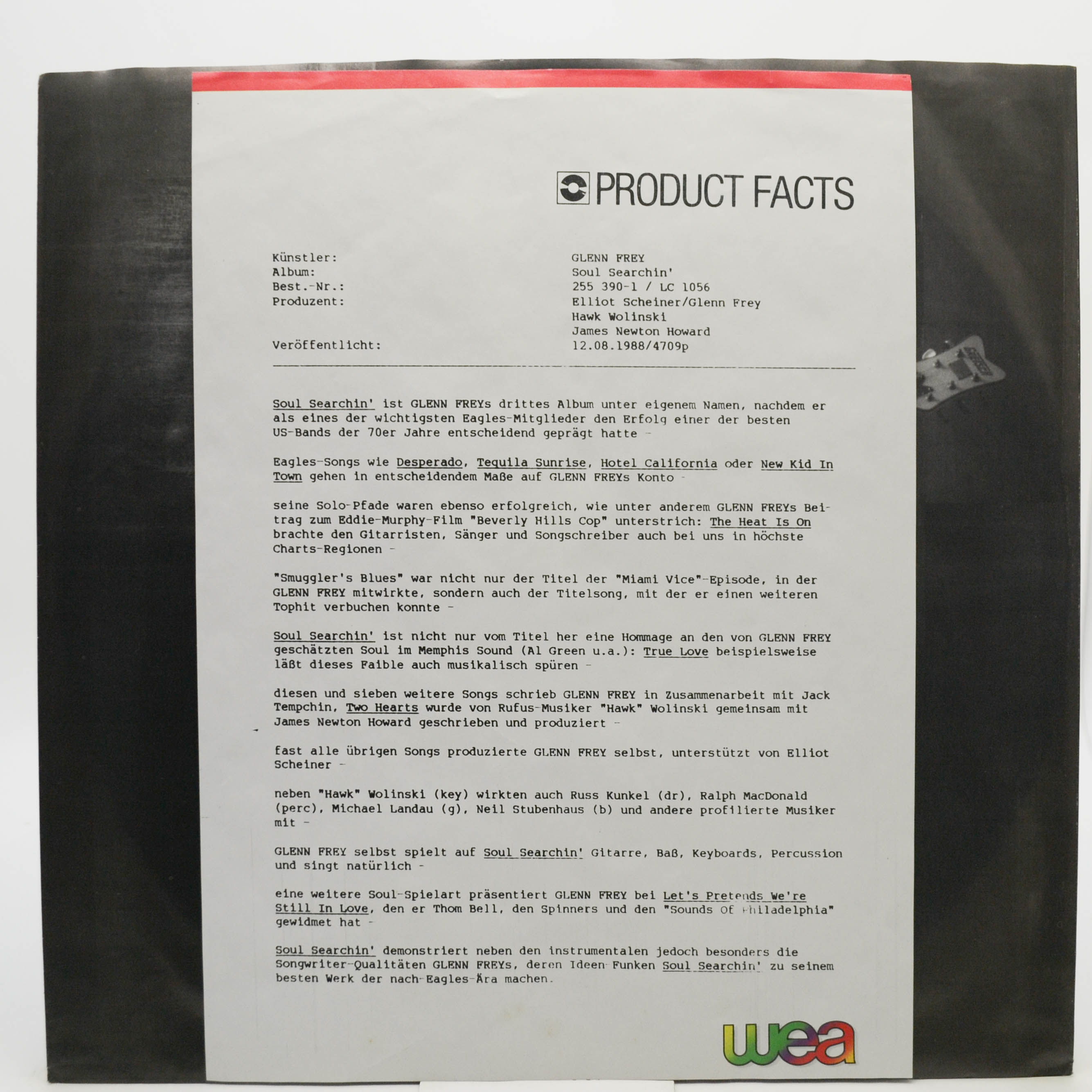 Glenn Frey — Soul Searchin', 1988