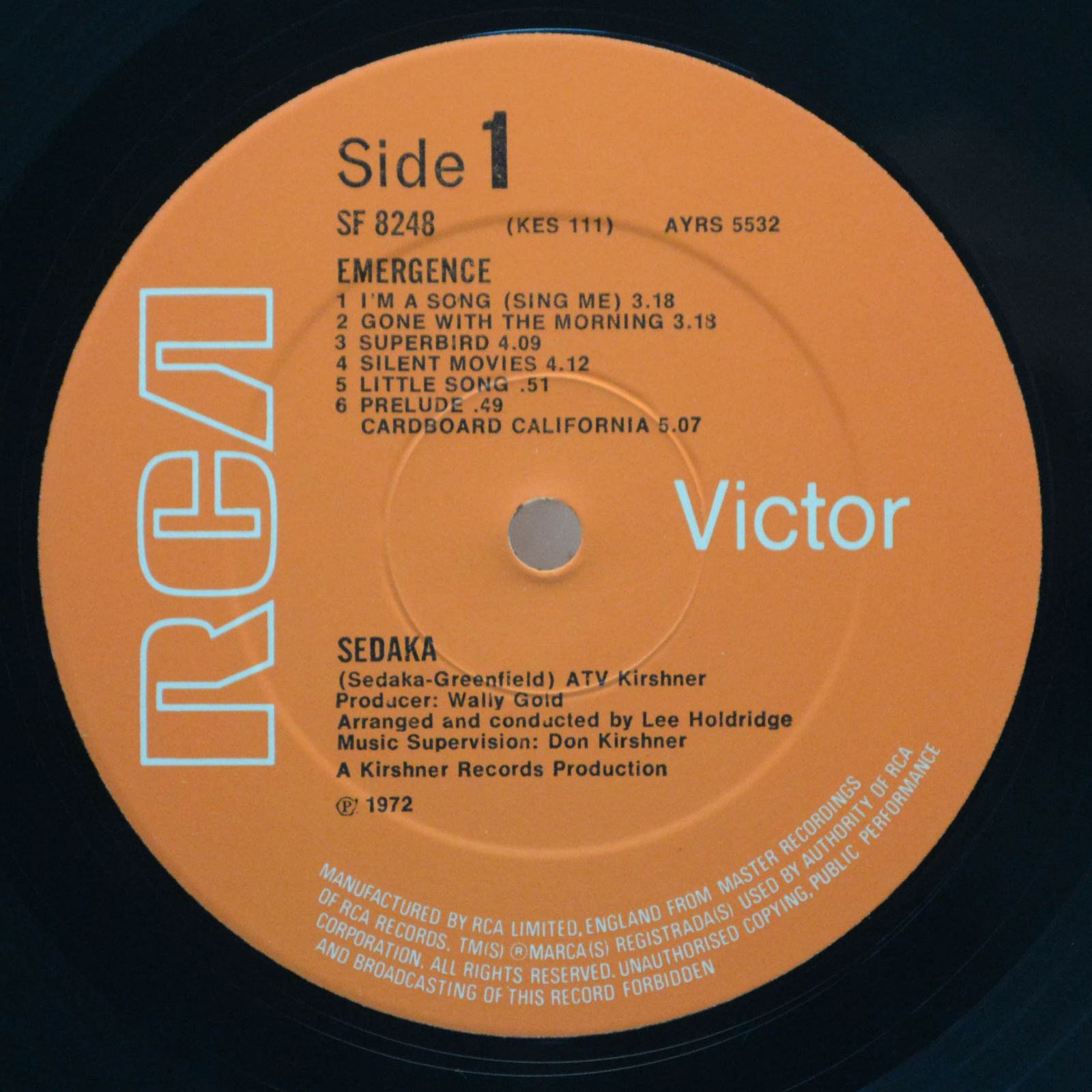 Sedaka — Emergence, 1972