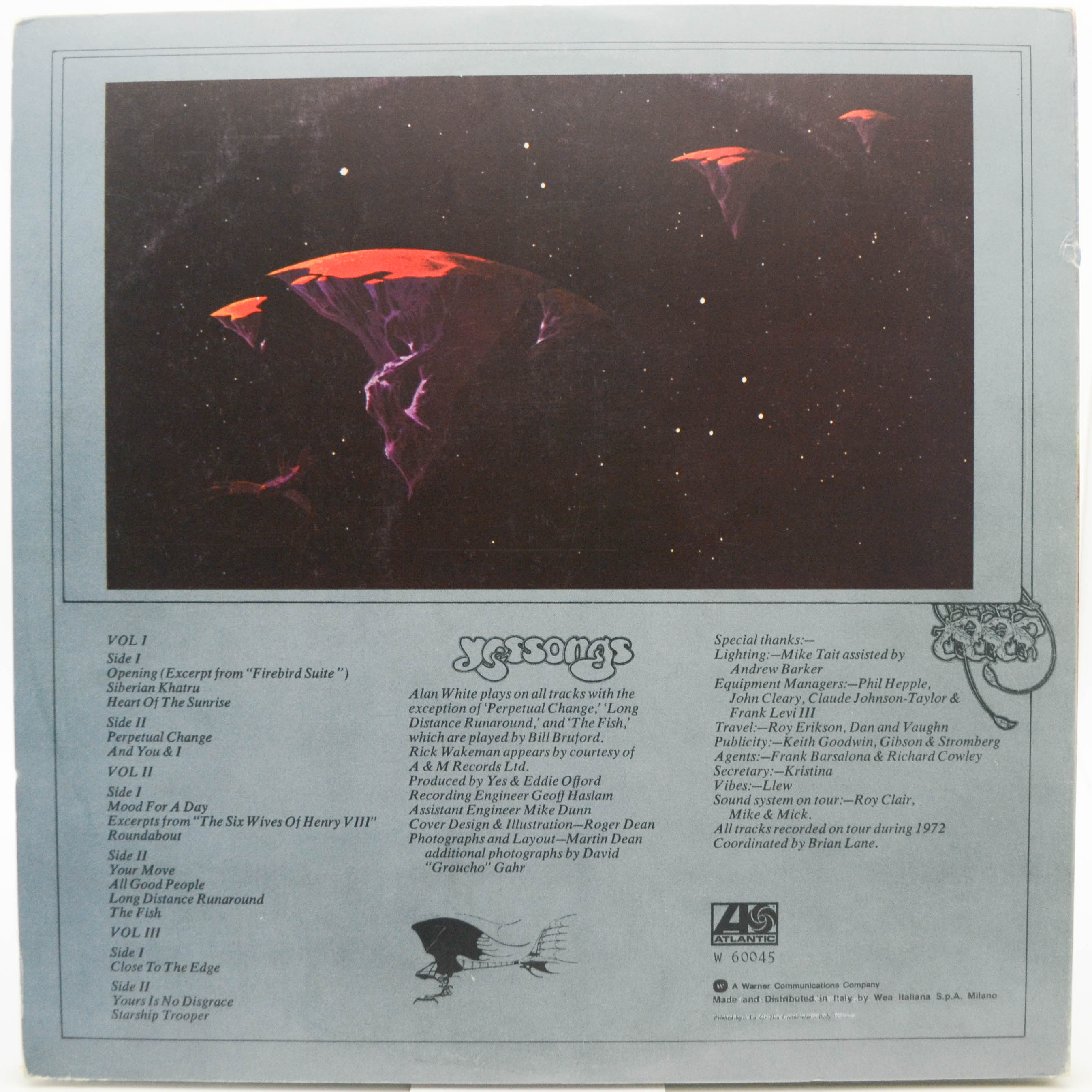 Yes — Yessongs (3LP), 1973