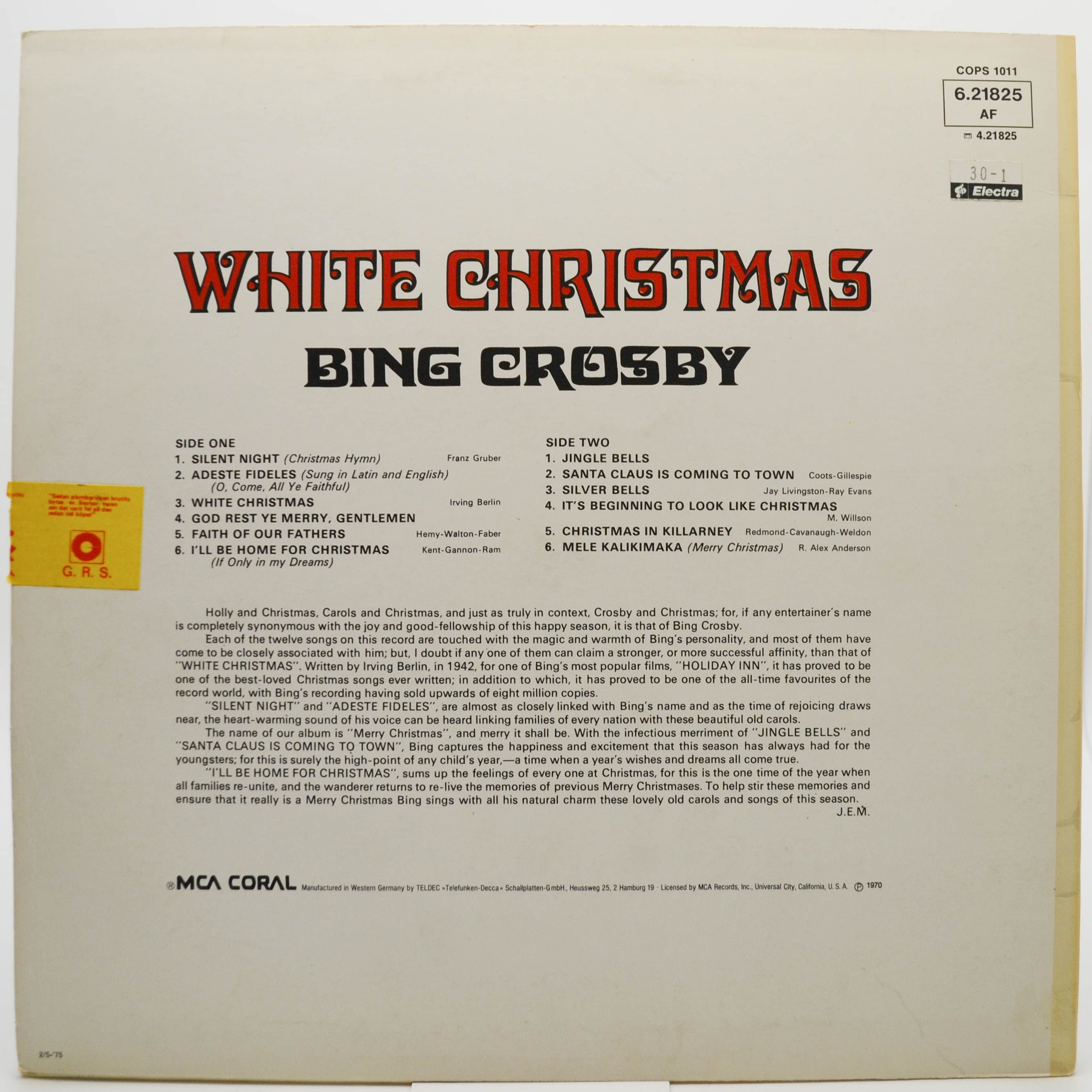 Bing Crosby — White Christmas, 1955